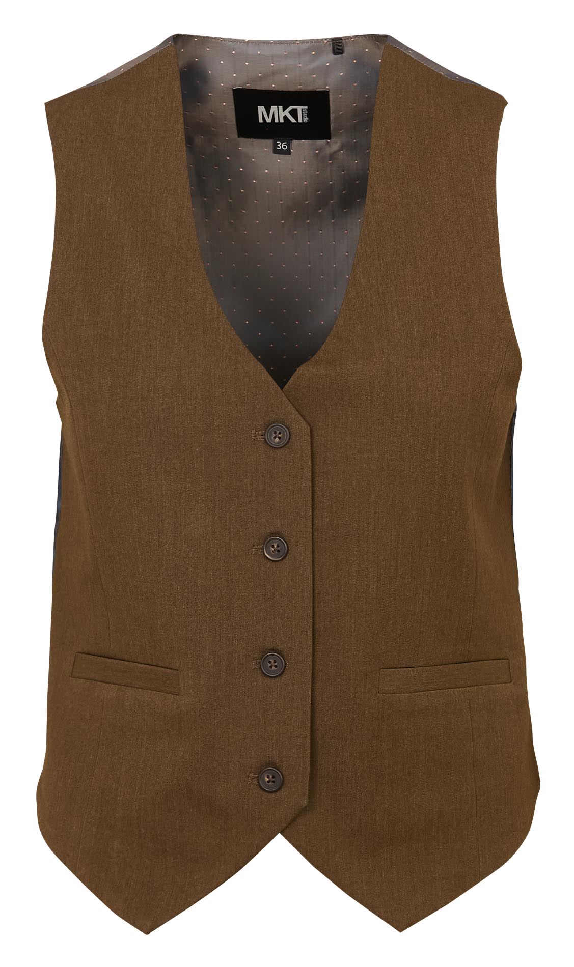 Gilet col V  MKT Kaki