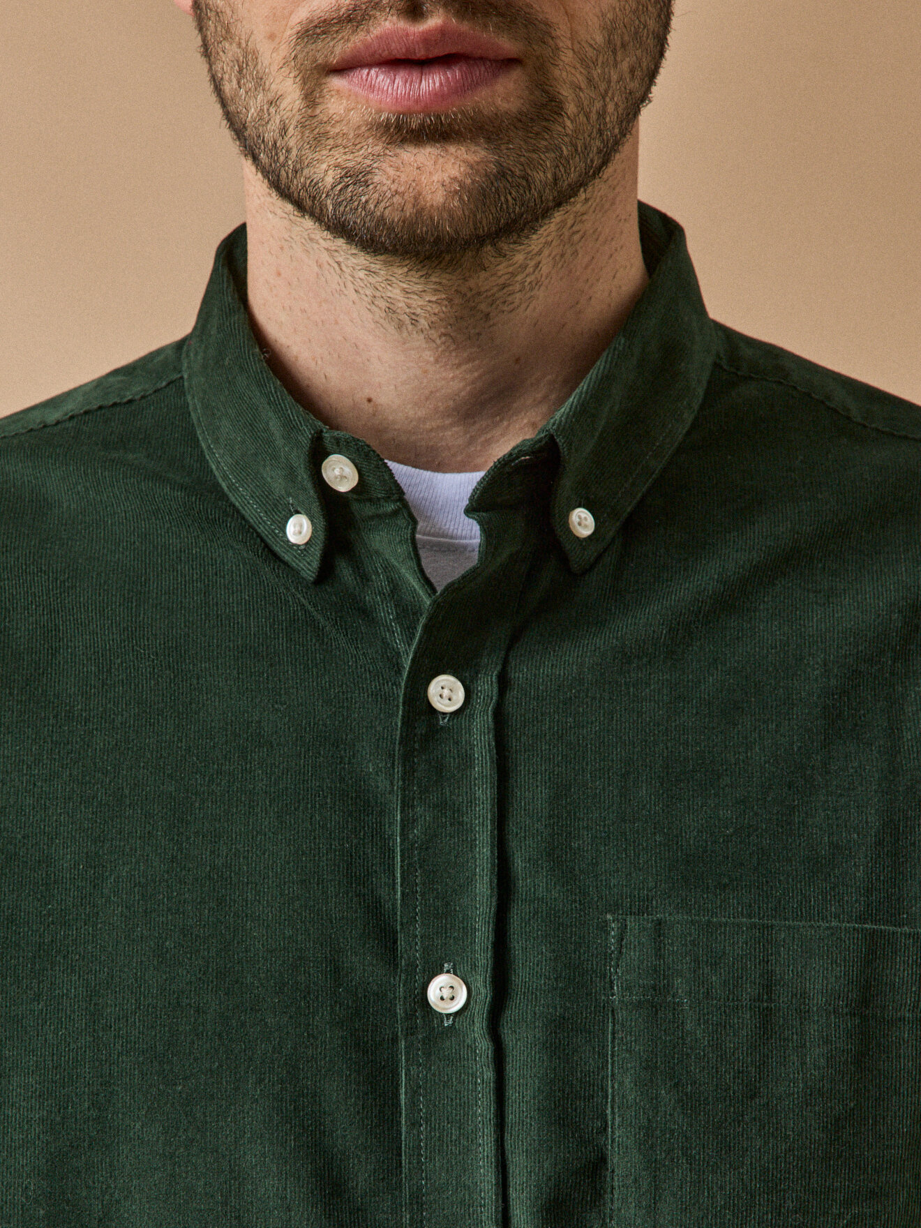 Contemporary cut velvet shirt CYRILLUS Green