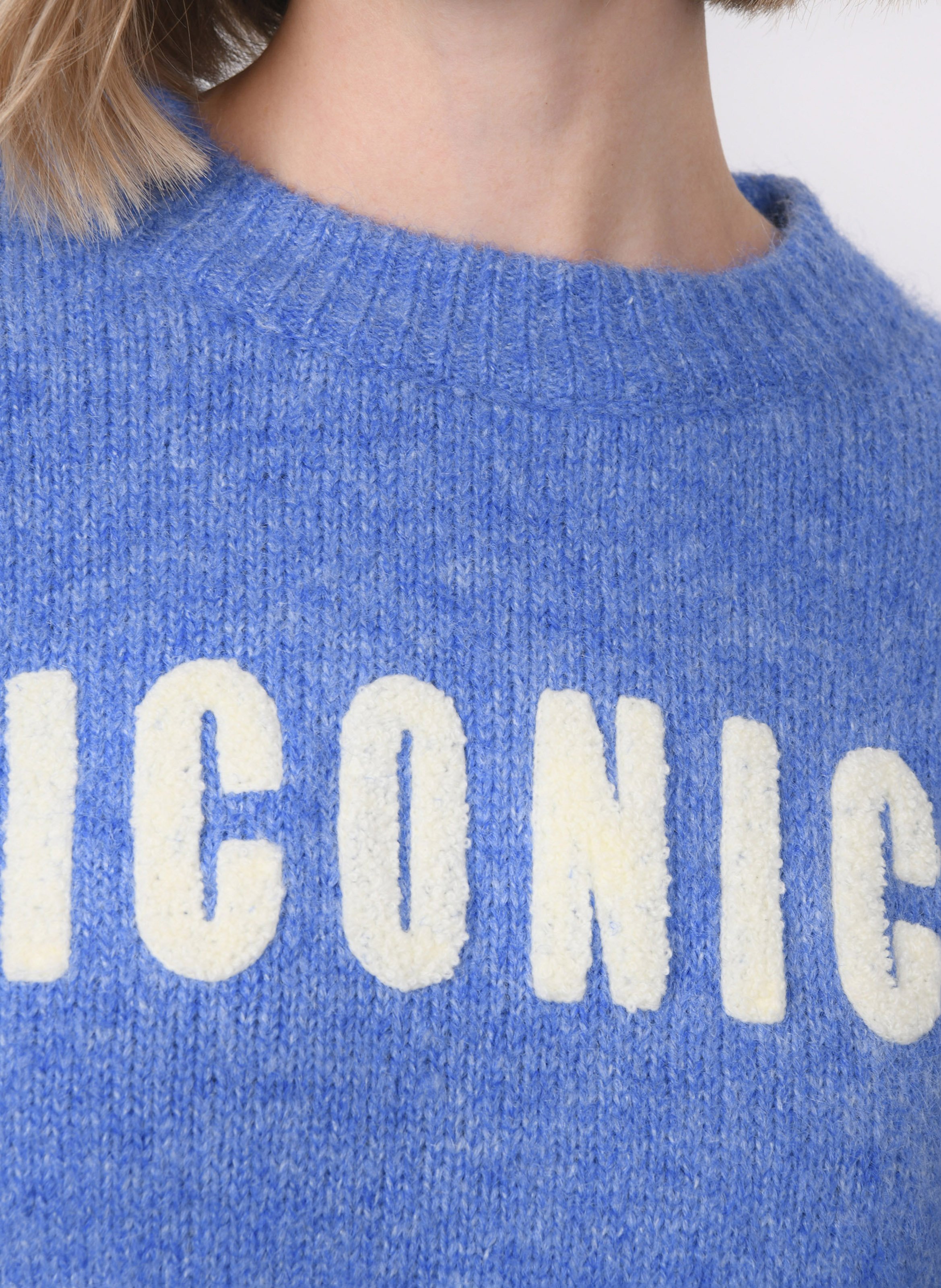 Pull oversize col rond KOOKAI Bleu