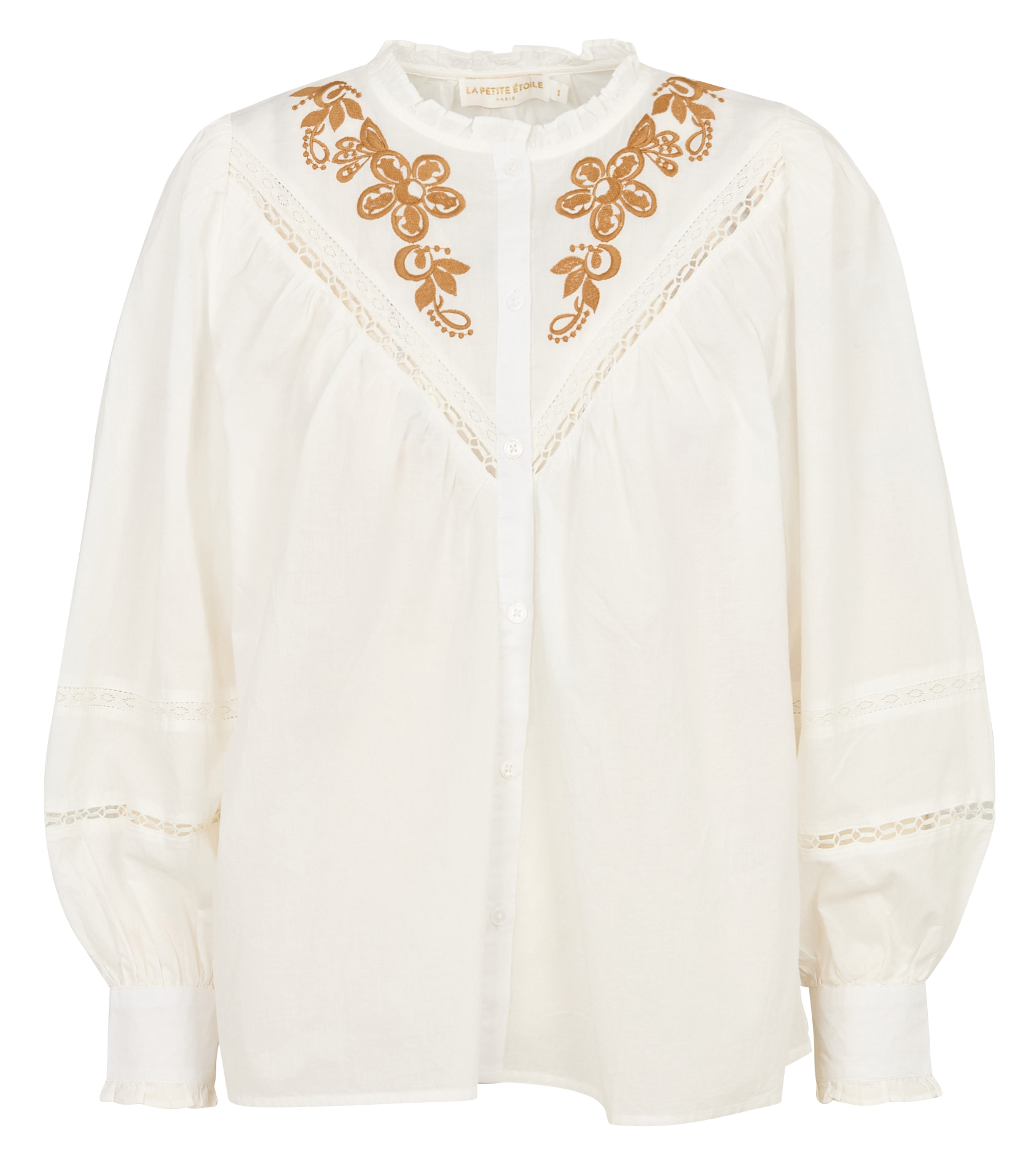 Oversize-Bluse aus Baumwolle LA PETITE ETOILE Beige