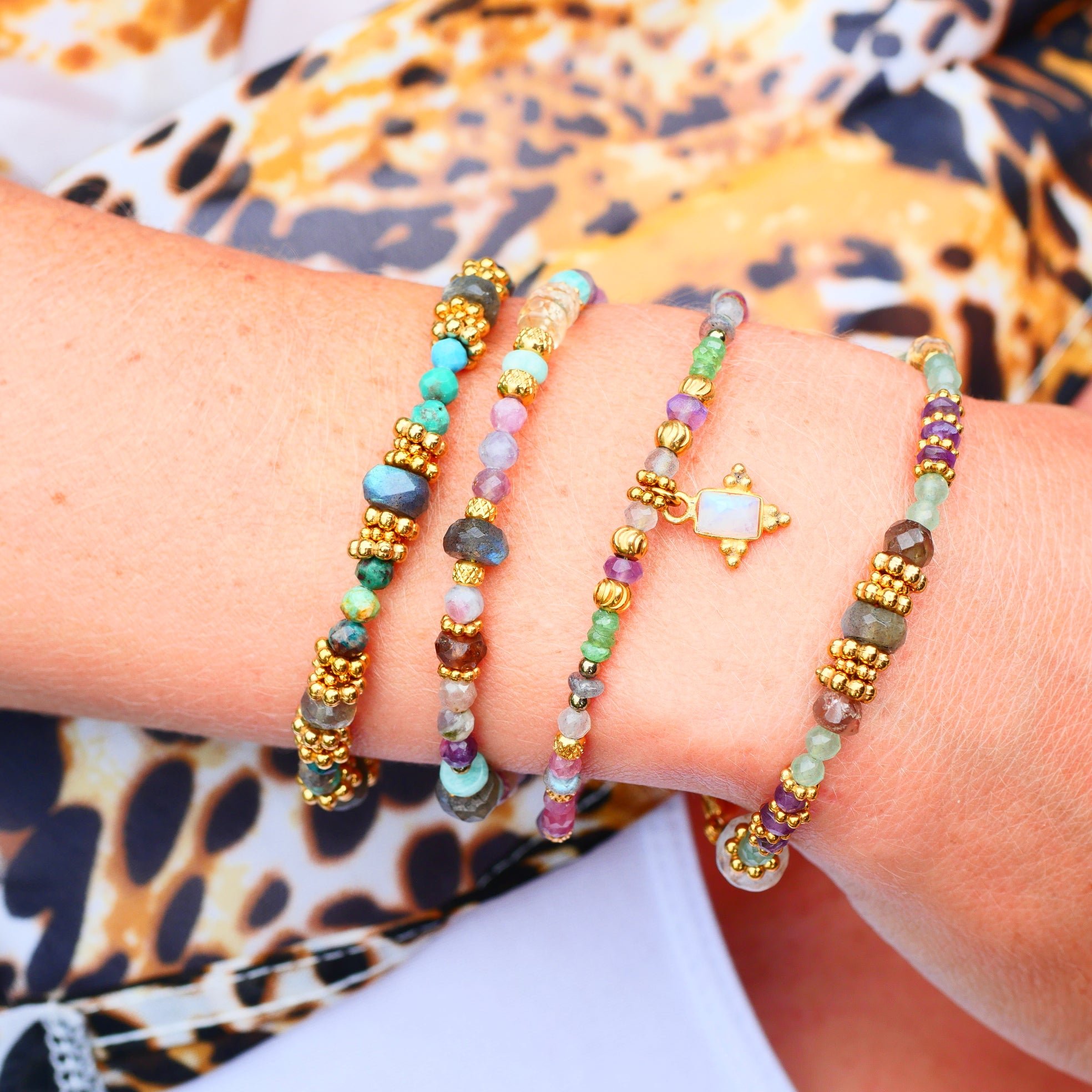 Tourmaline bracelet GINANDGER Pink