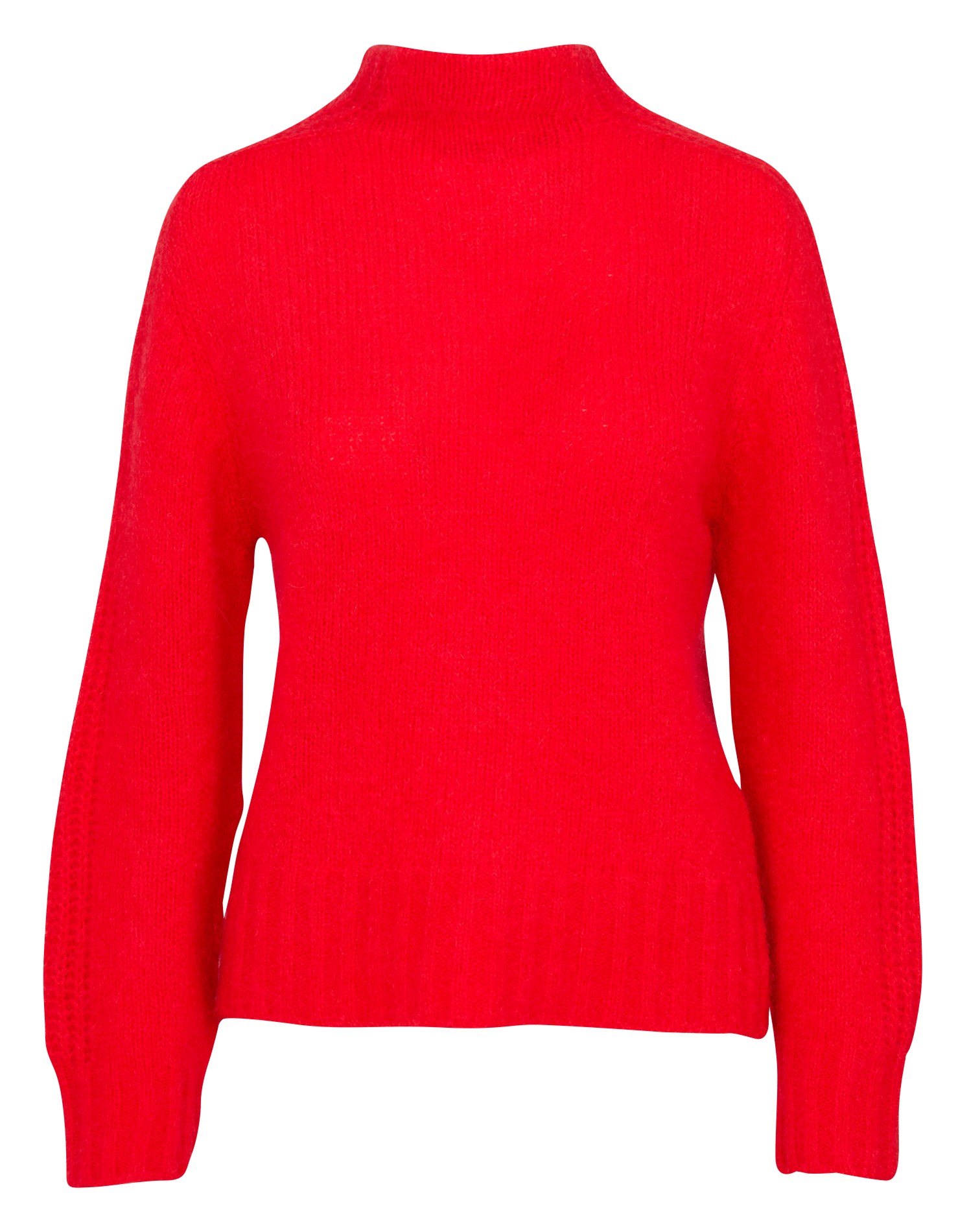 Pull droit col montant en laine mélangée MAISON ANJE Rouge