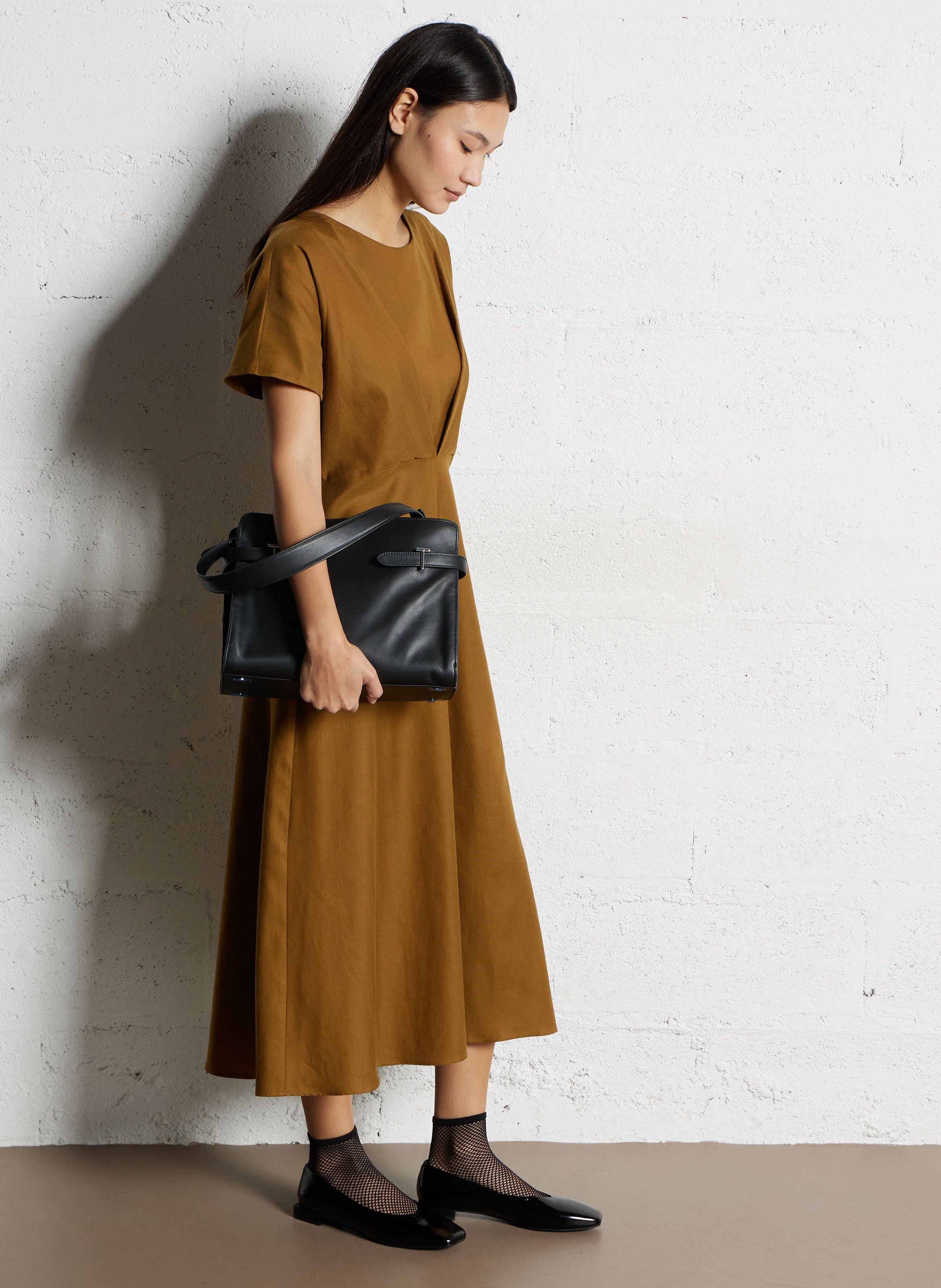 Sac bandoulière en cuir LE TANNEUR Noir