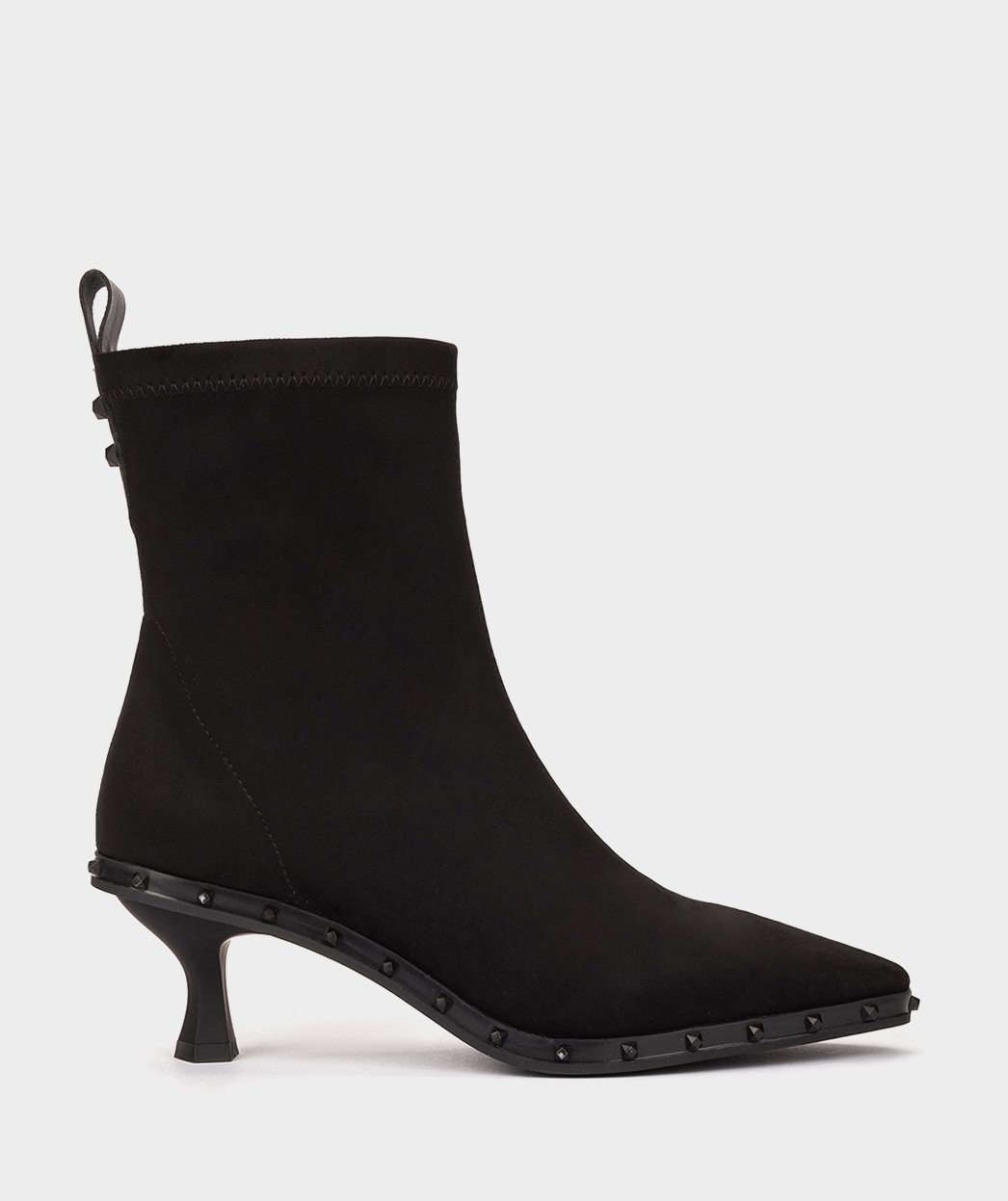 Black elastic fabric high heel ankle boot PEDRO MIRALLES Black