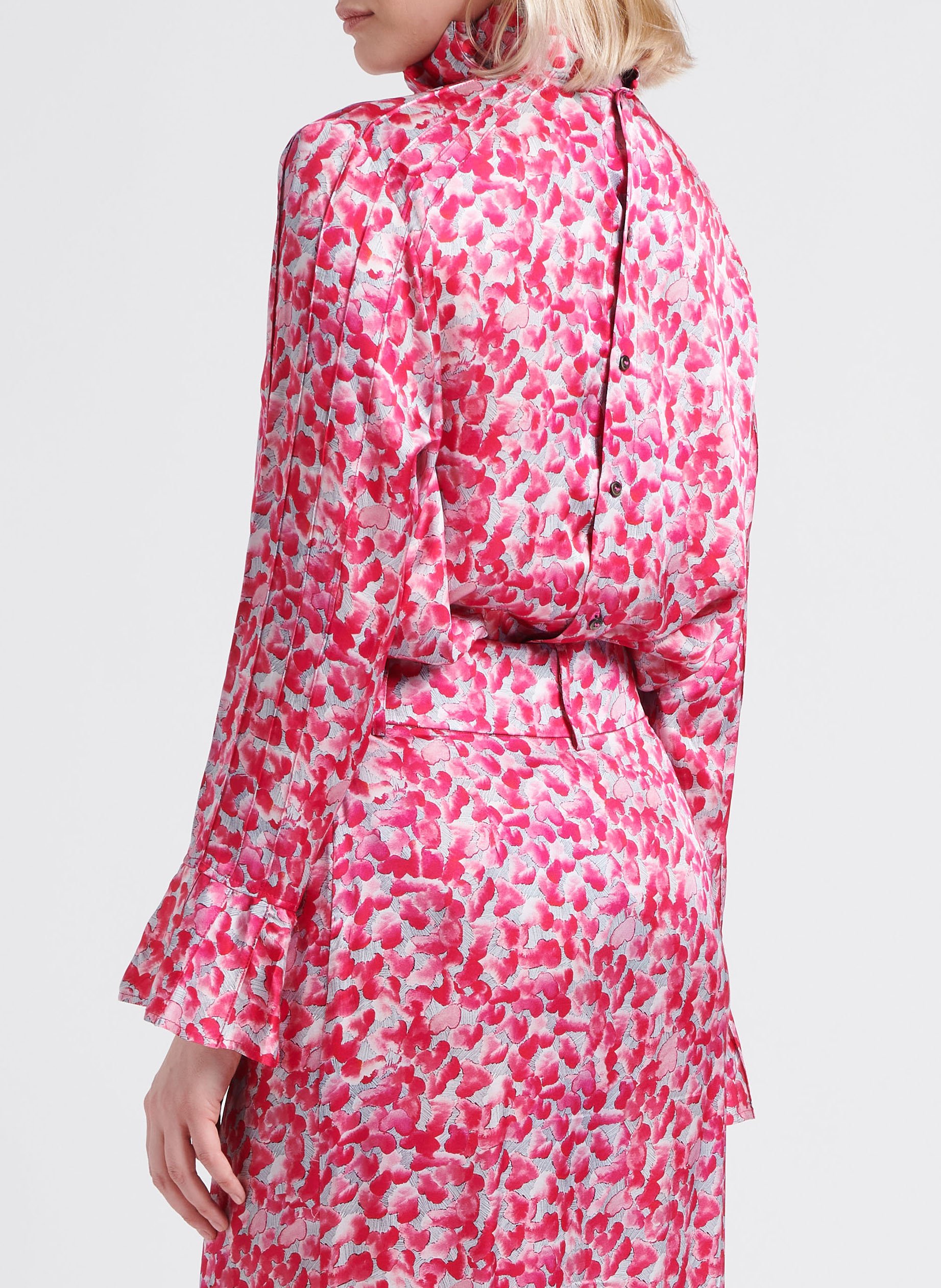 Printed high-neck blouse HEIMSTONE Pink