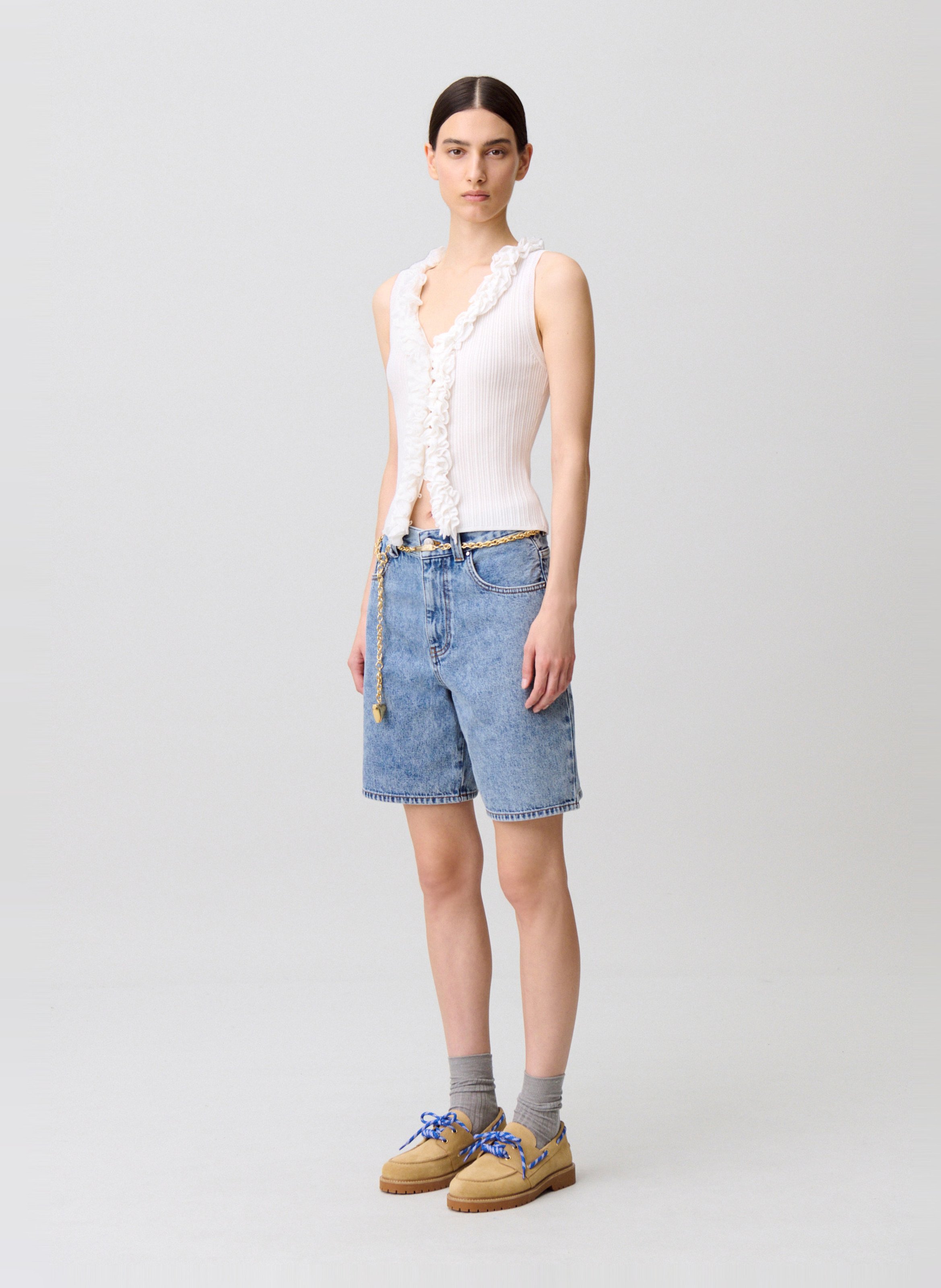 Top met ruches CLAUDIE PIERLOT Wit