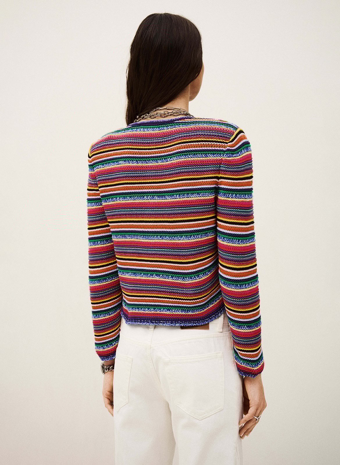 Round-neck cotton cardigan BA&SH Multicolored