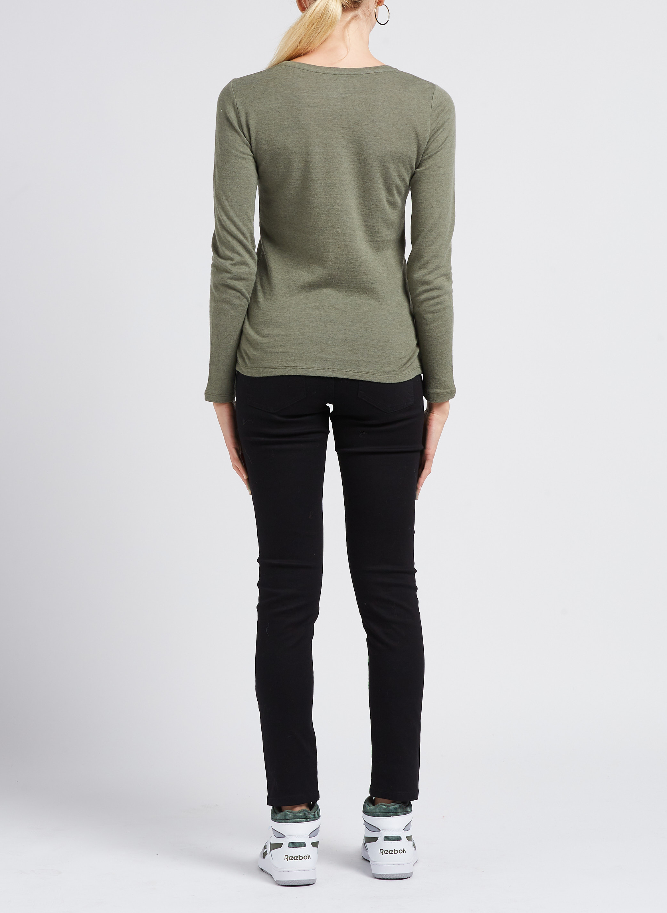 Baskets montantes en cuir REEBOK Vert