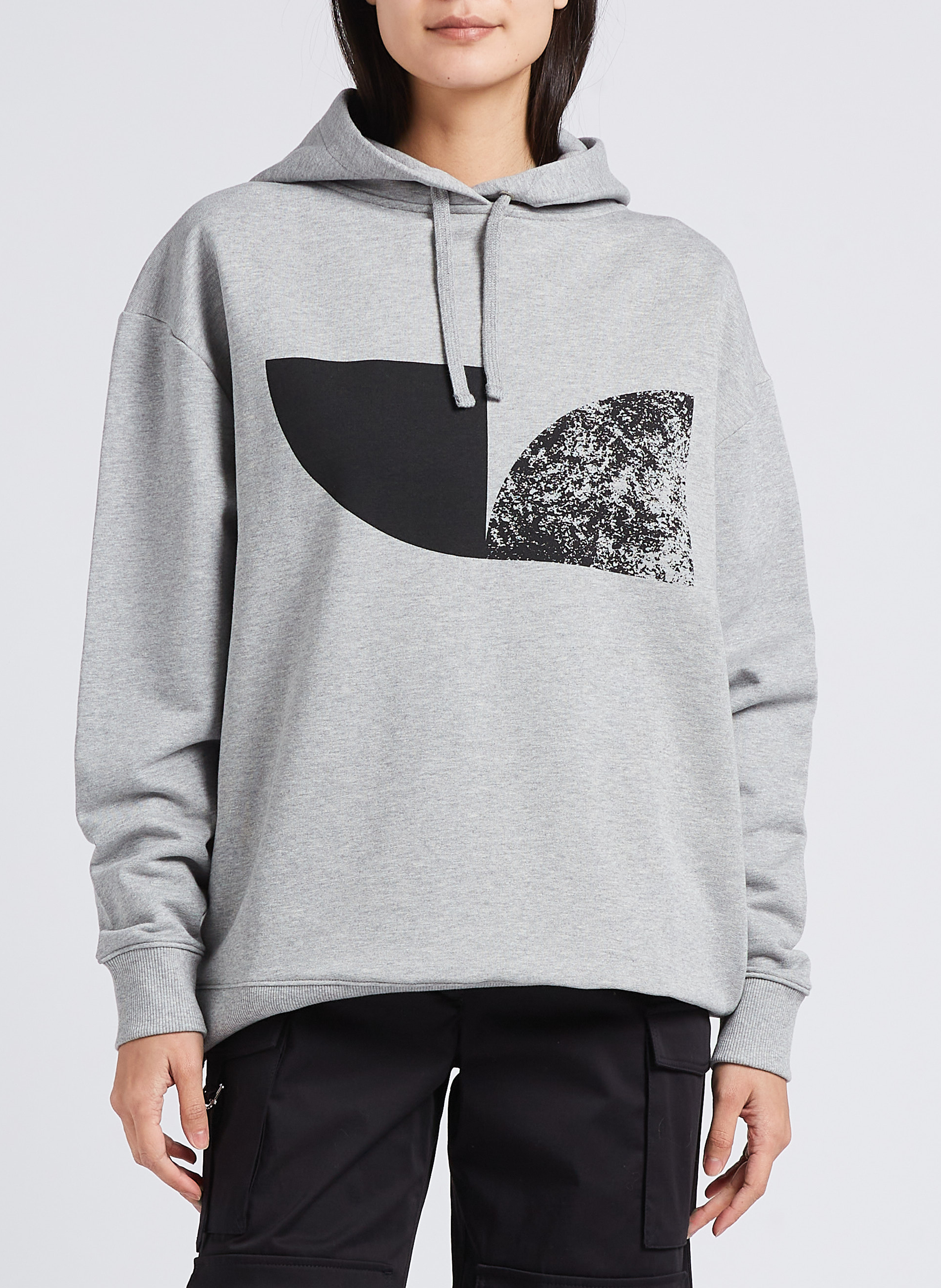 Kapuzensweatshirt aus Bio-Baumwolle mit Siebdruck IRO Grau