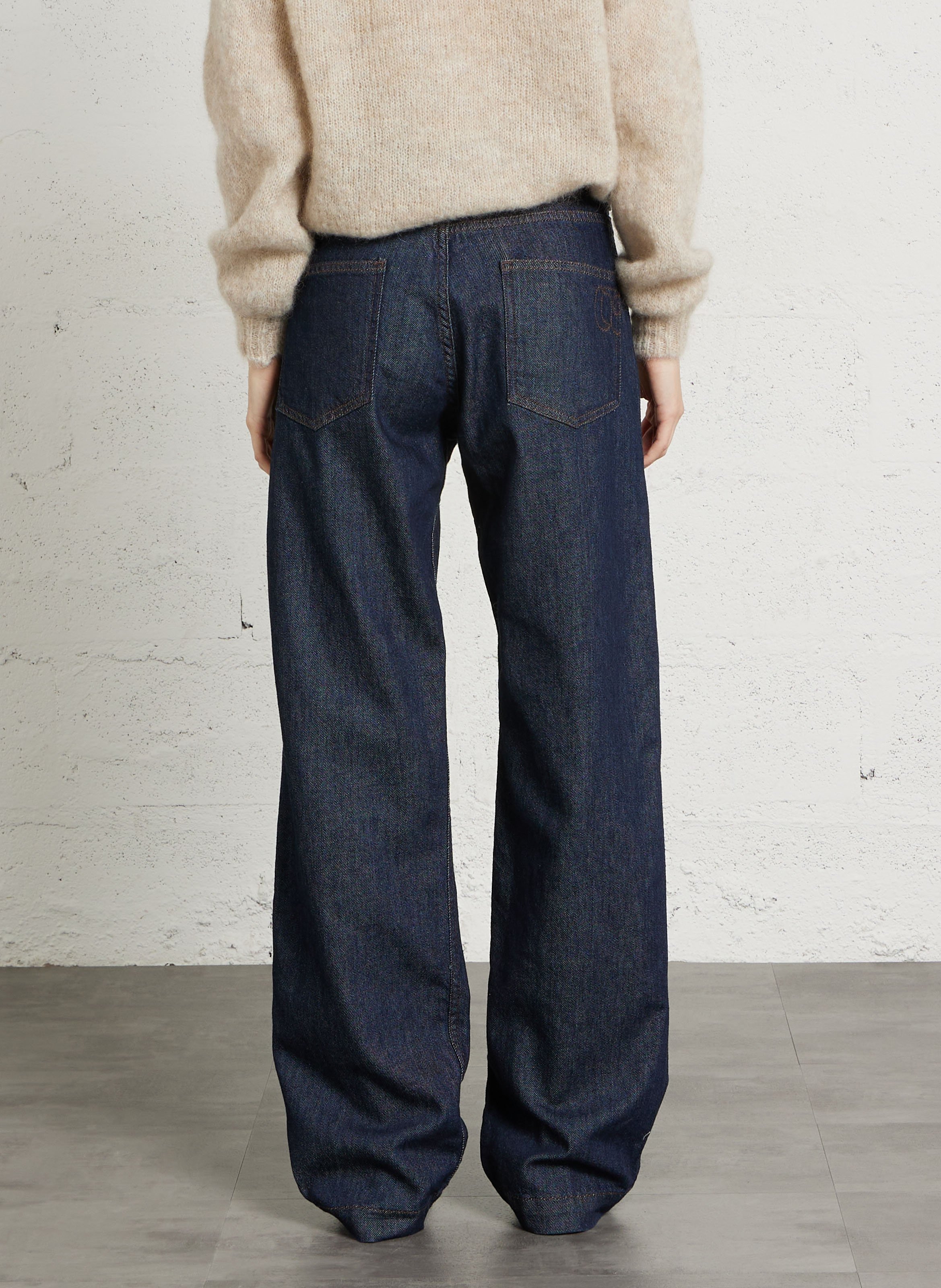 Cotton straight jeans LE TEMPS DES CERISES Blue