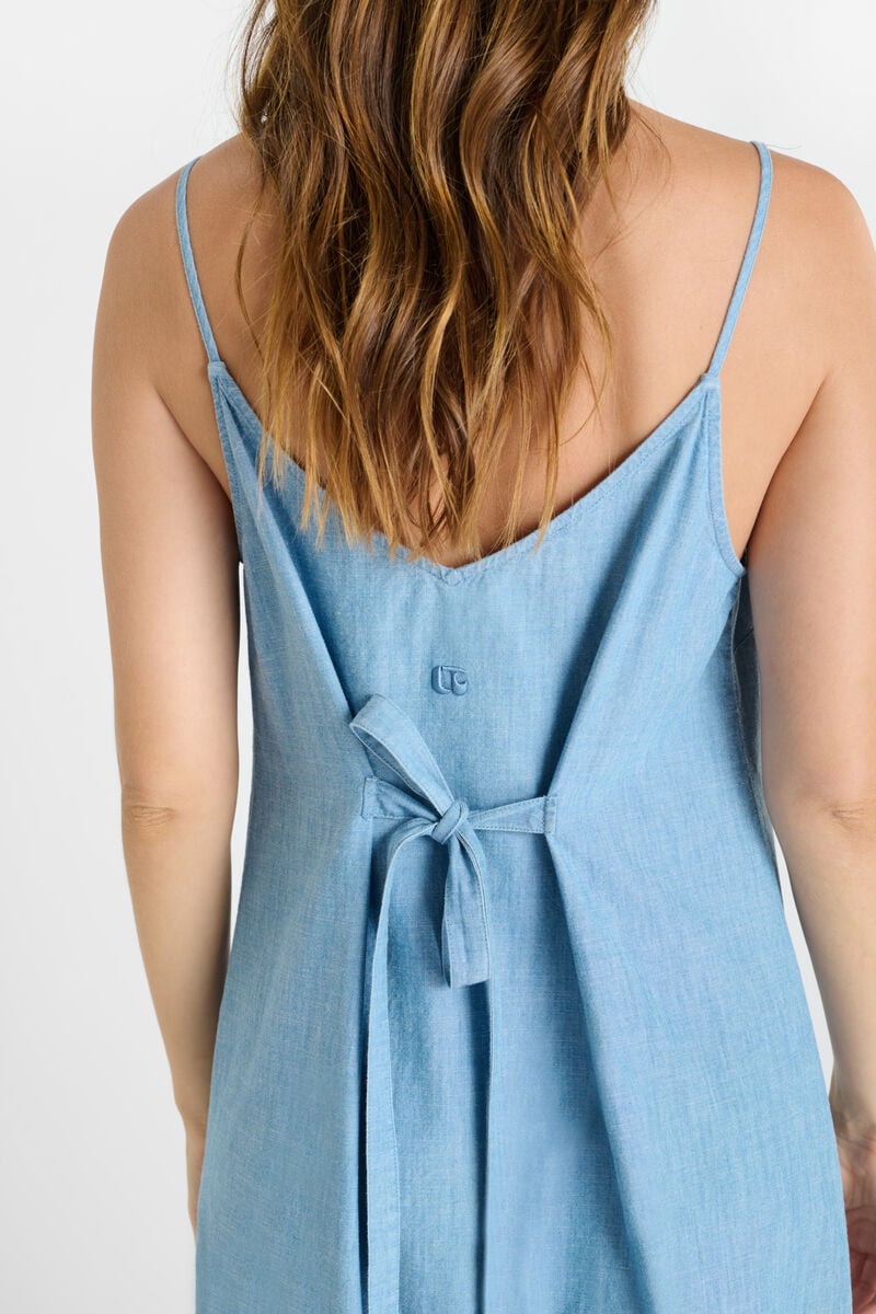 Long straight dress LE TEMPS DES CERISES Blue