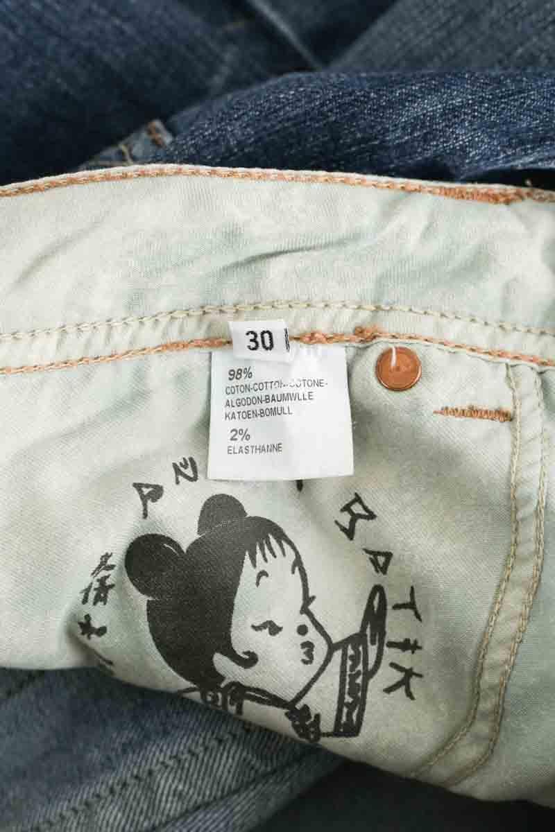 - Straight-leg jeans
- 5 pockets
- Straight cut
- Faded effect ANTIK BATIK - Seconde Main Blue