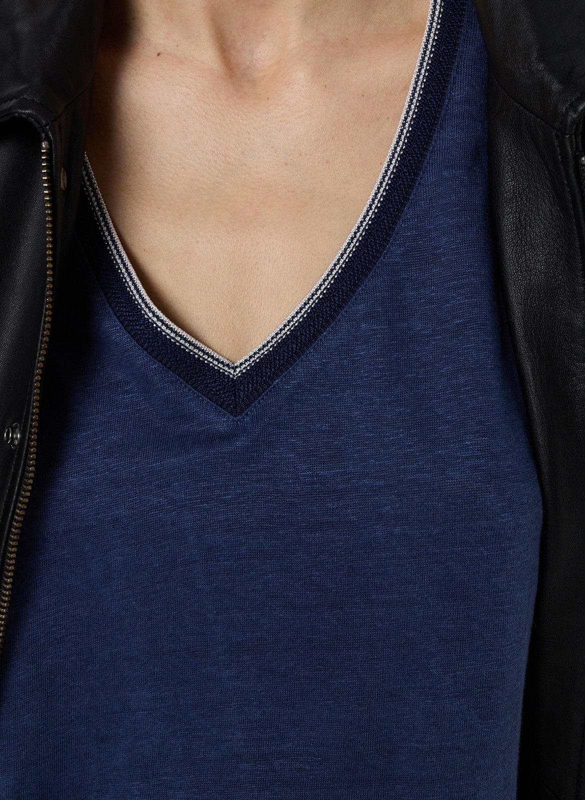 Tee-shirt droit en lin uni GERARD DAREL Blau