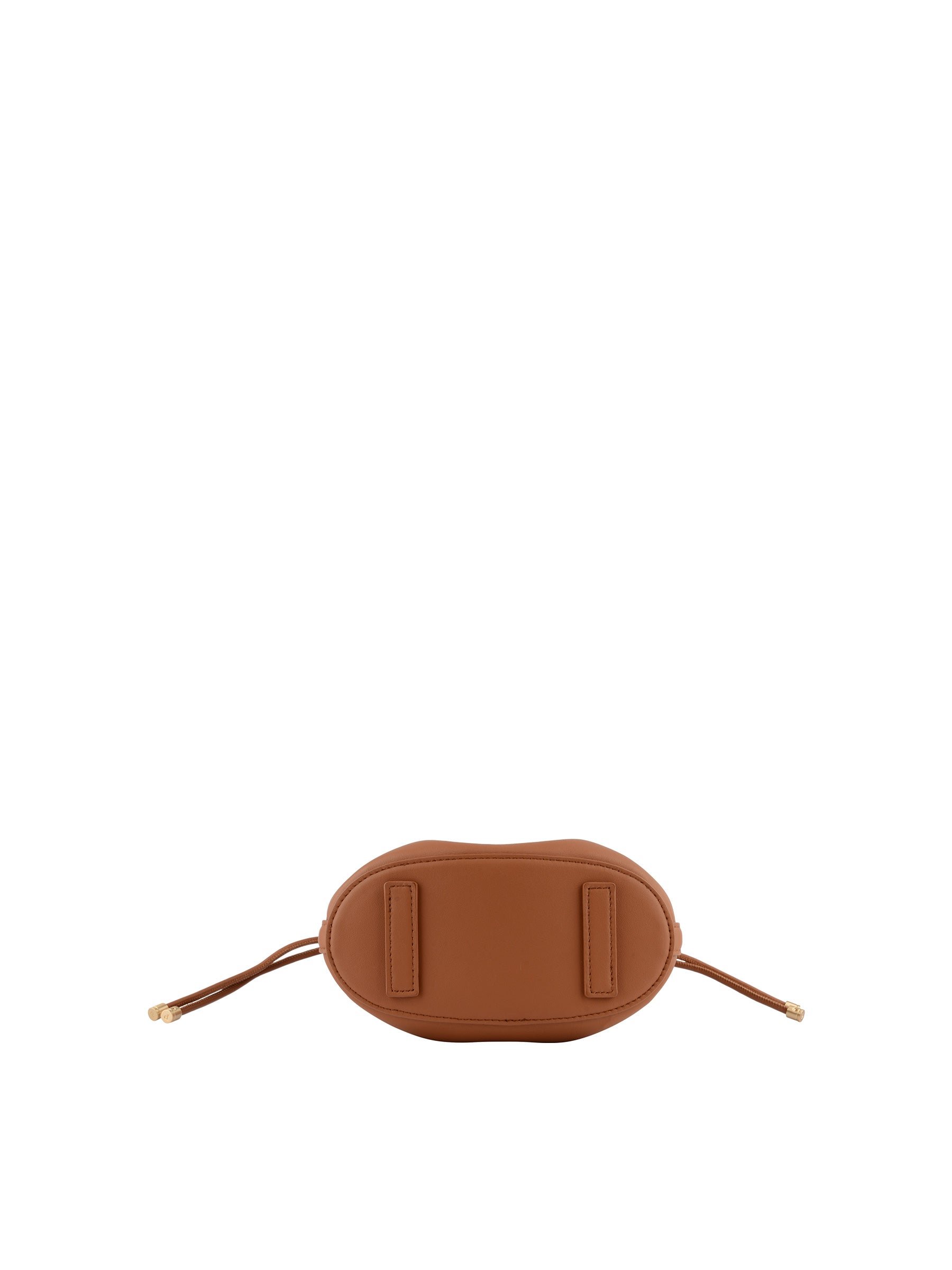 Calfskin leather handbag POURCHET Brown
