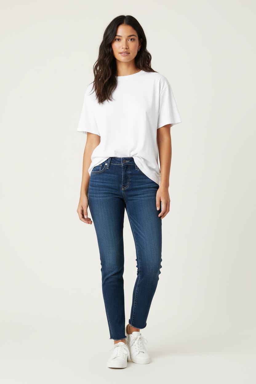 Cropped slim jeans with studs LEVI'S - Seconde main Blue
