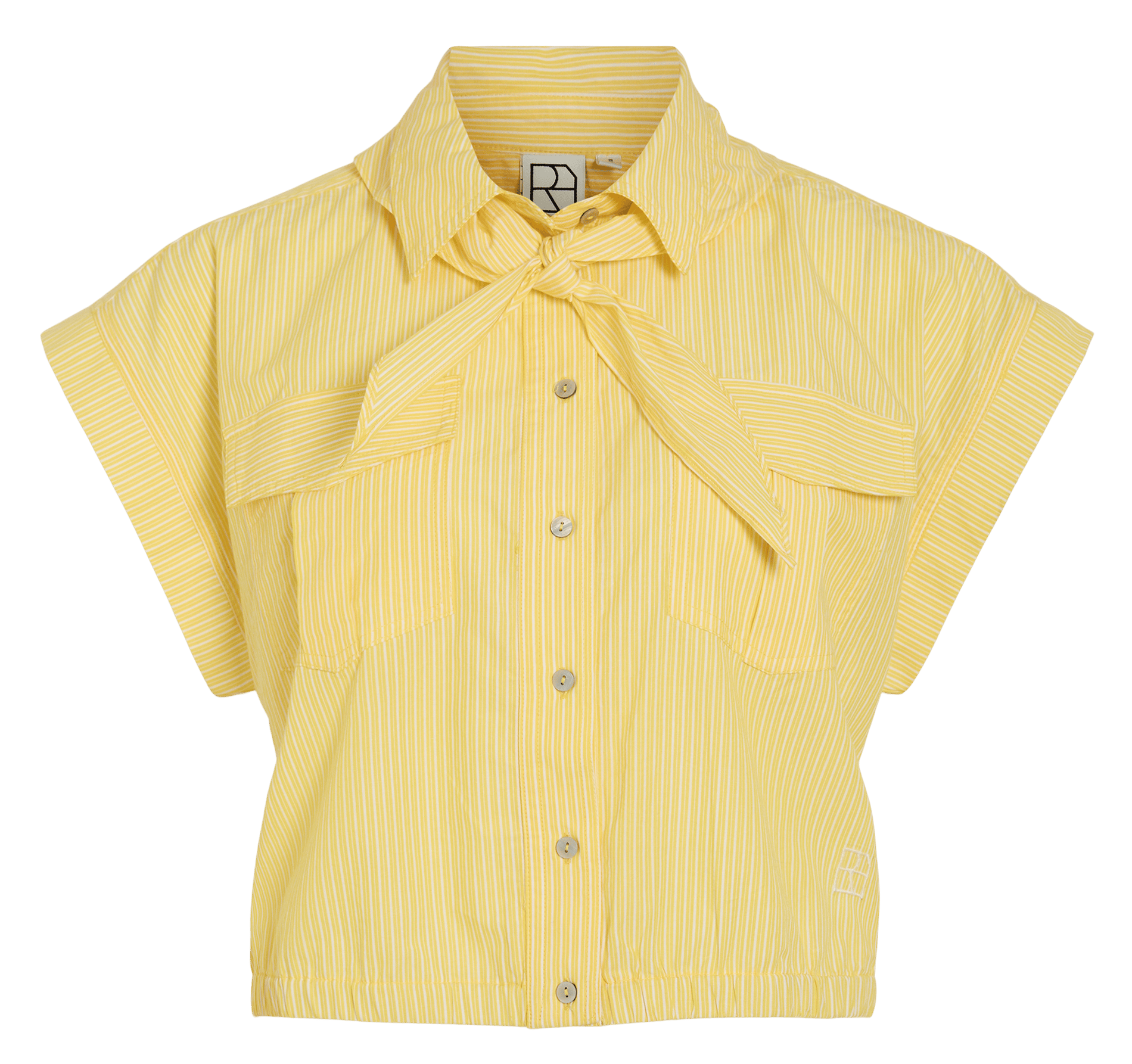 Bedrucktes Hemd mit klassischem Kragen ROUGE EDIT Gelb