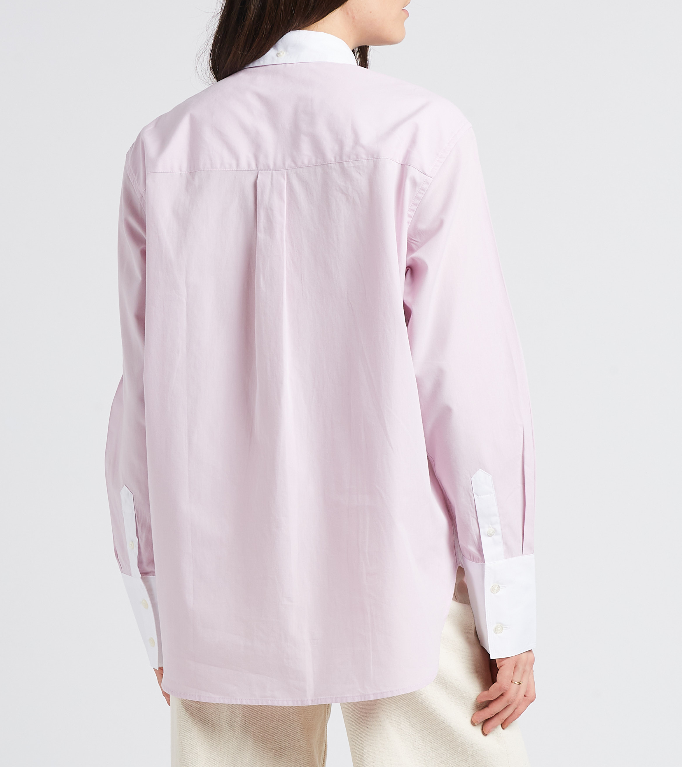 Organic cotton shirt with classic collar SAMSOE SAMSOE Purple