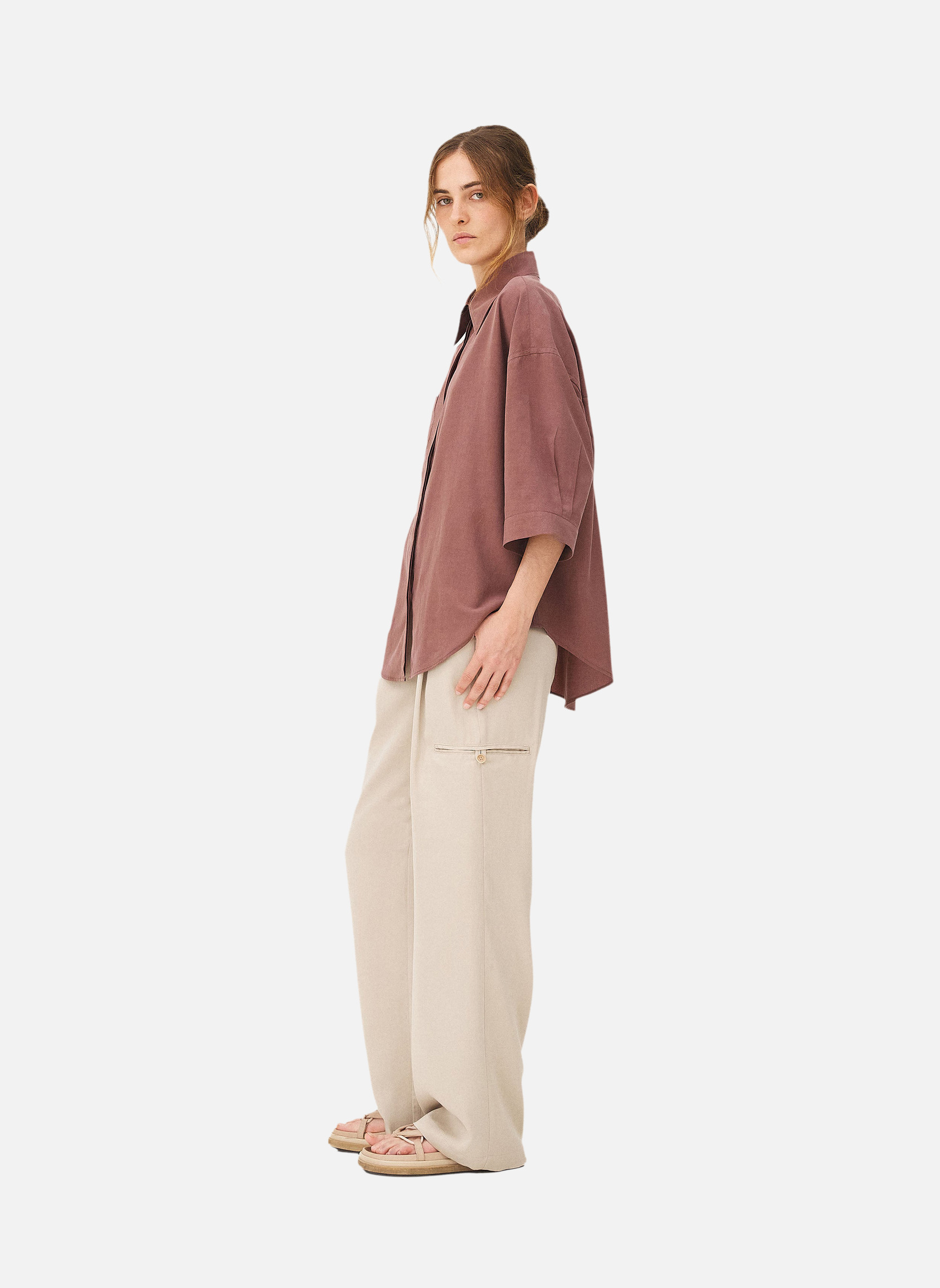 Wide leg pants Noyoco Beige