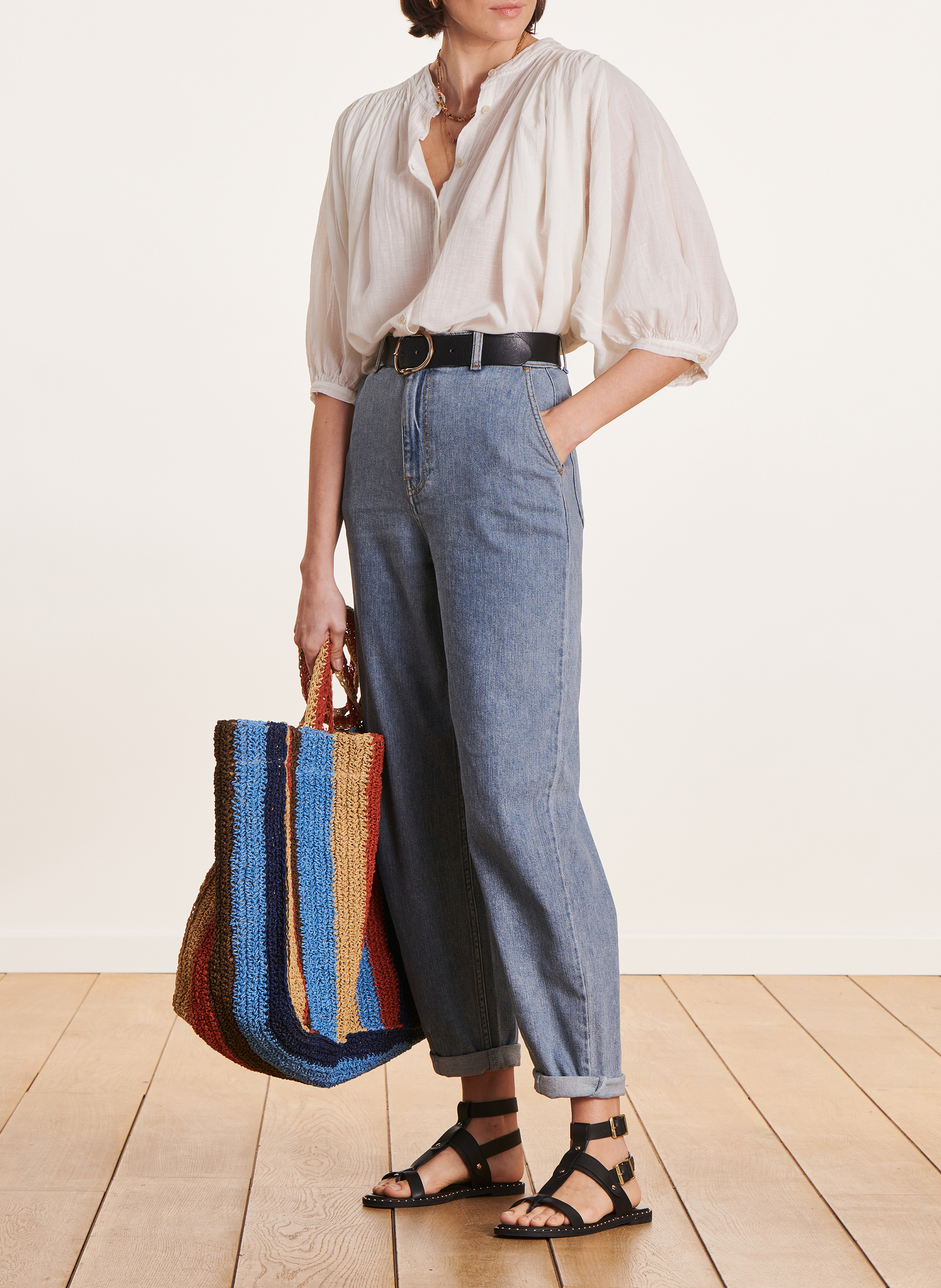 7/8-Länge Straight Leg Jeans LA FEE MARABOUTEE Blau
