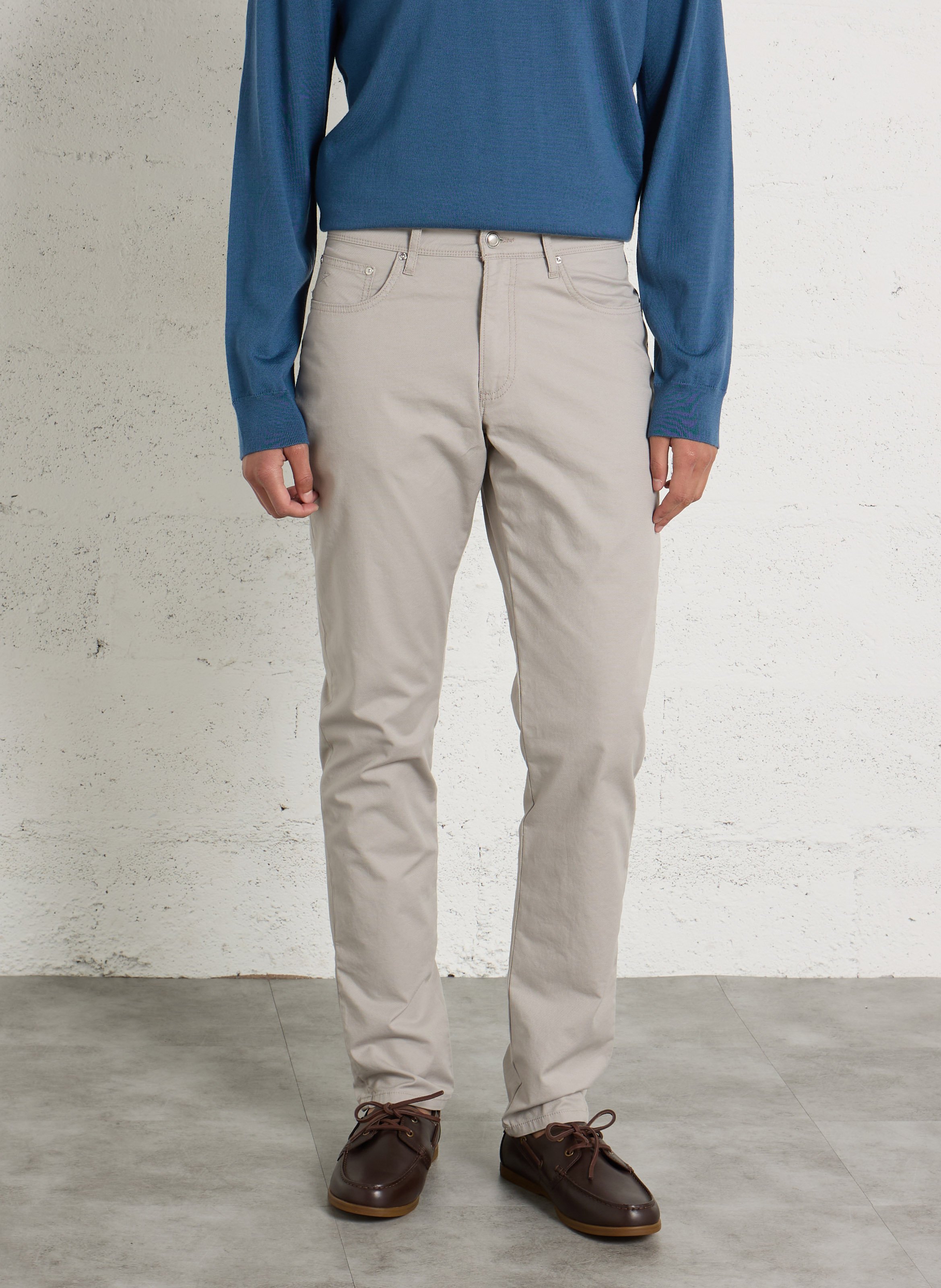 Pantalon chino droit uni HACKETT Marron