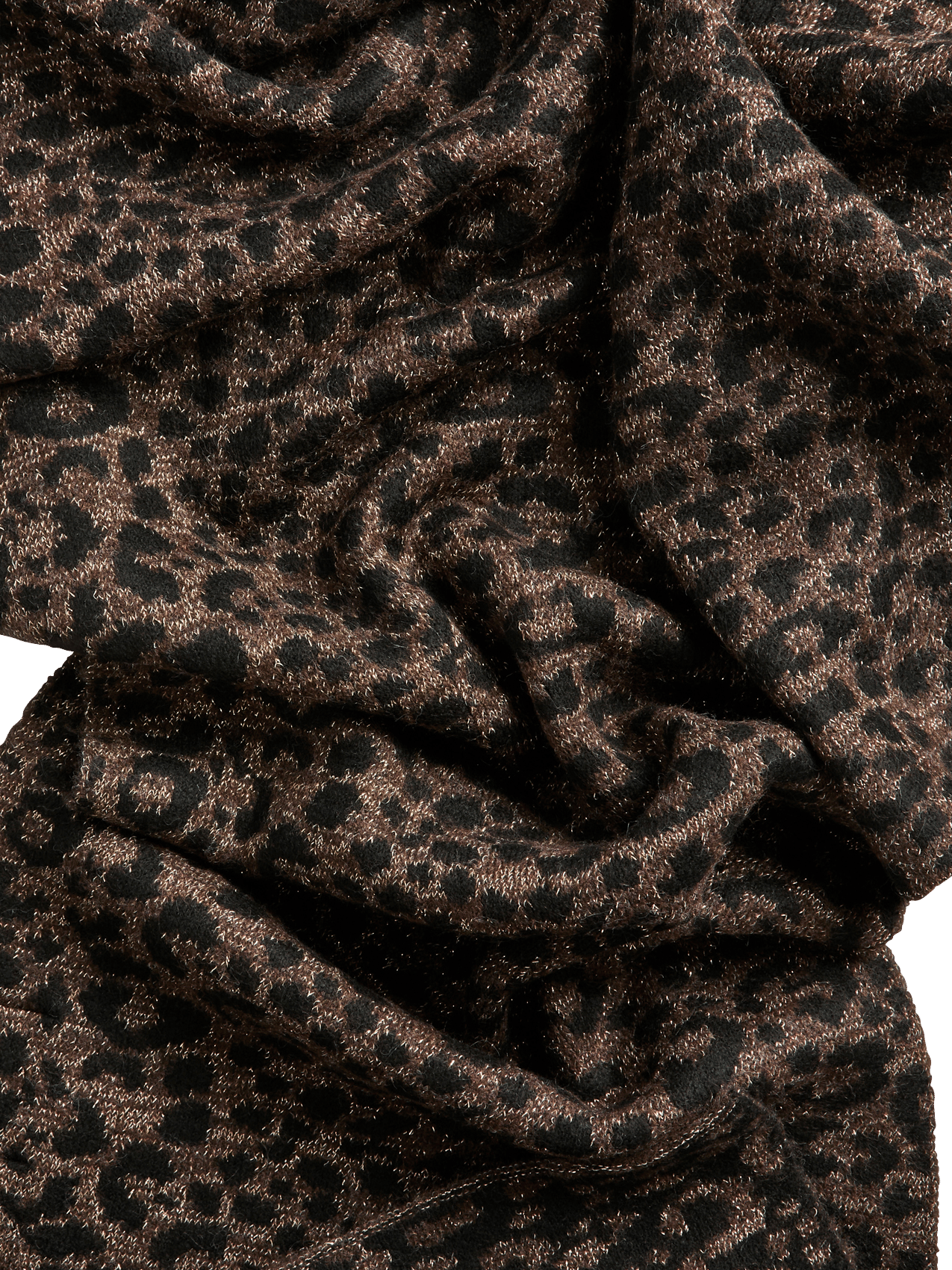 Leopard-print scarf PIECES Brown