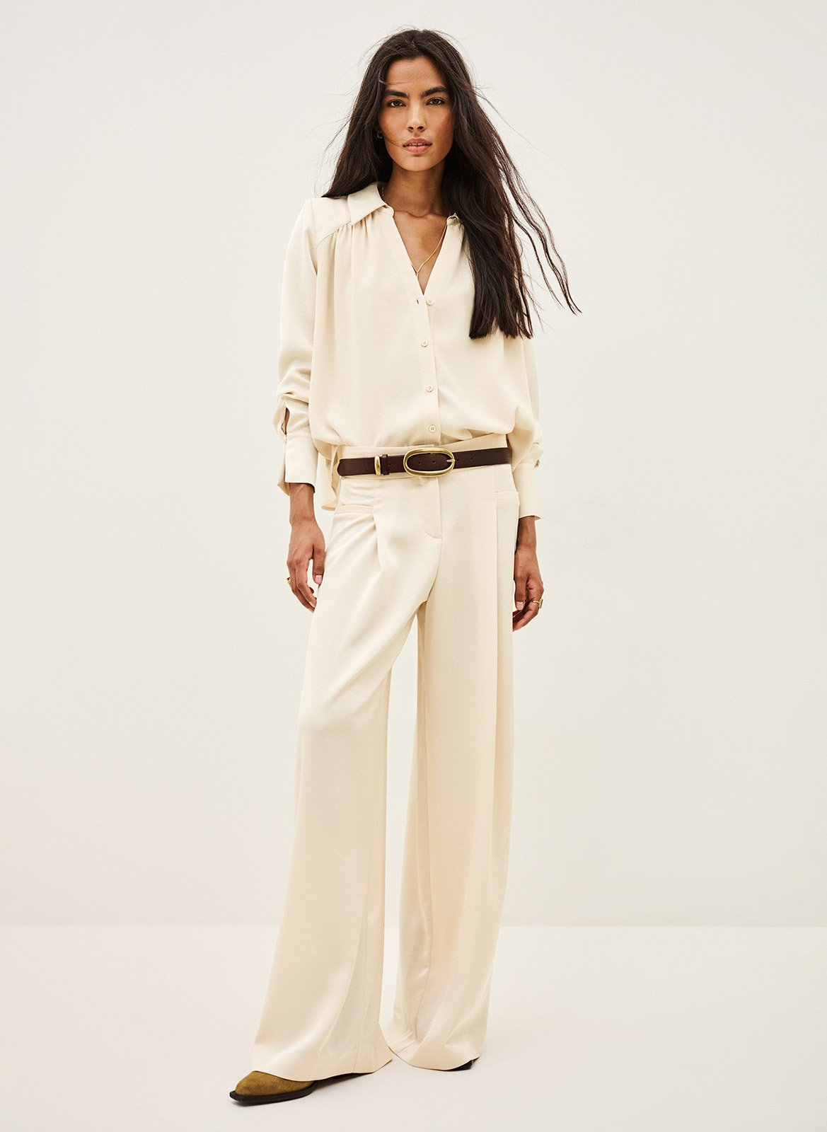 Pantalon droit fluide  BA&SH Beige