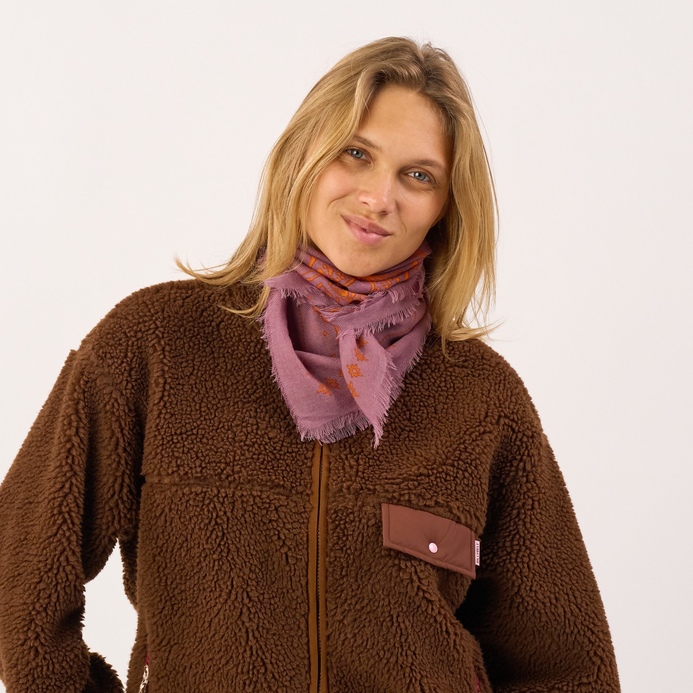 Small wool scarf alice | Purple BILLYBELT Women