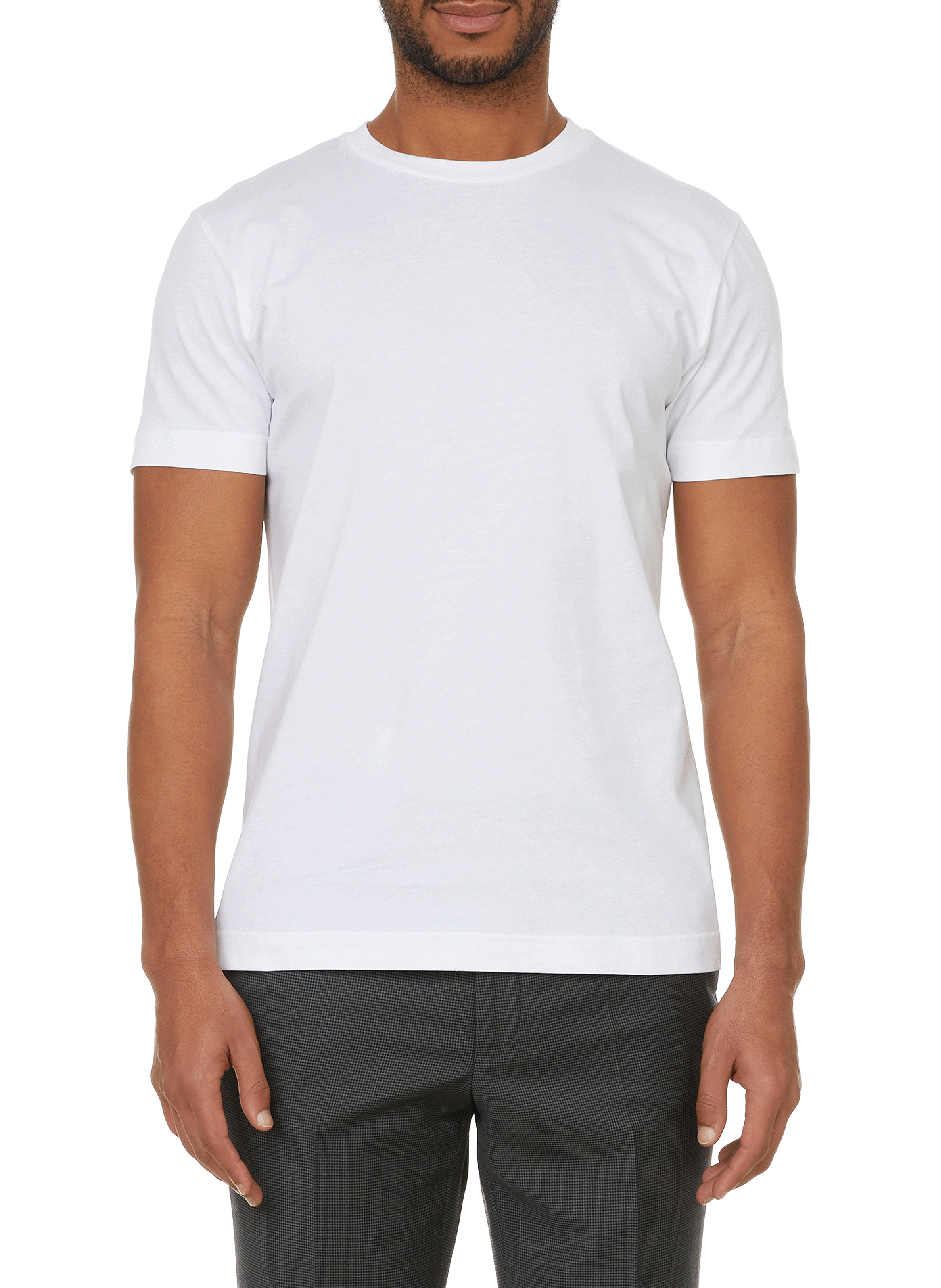 Round neck t-shirt in organic cotton jeff-o. AU PRINTEMPS PARIS White
