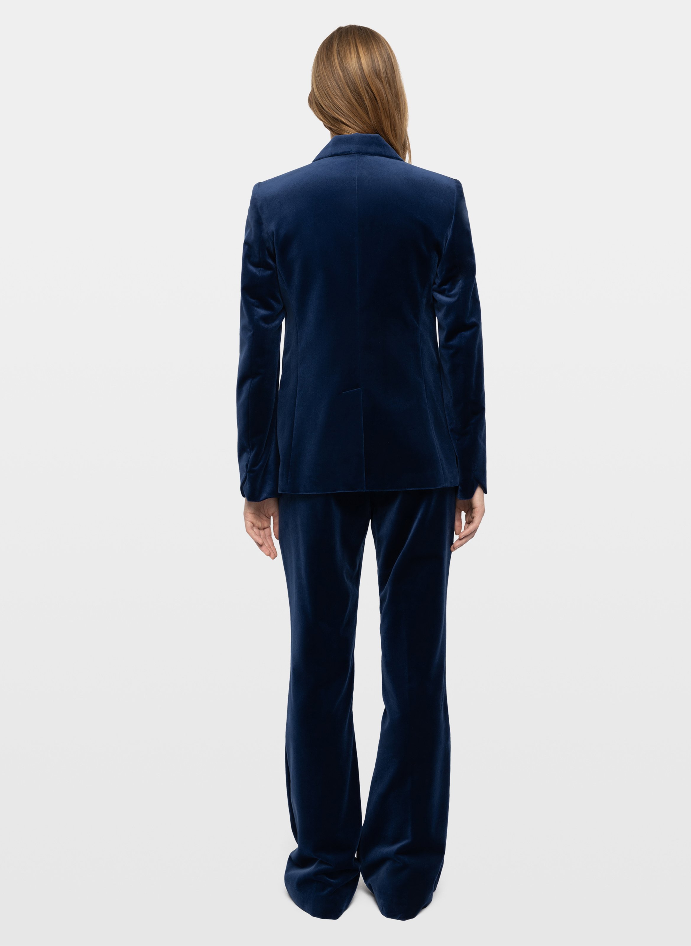 Fitted cotton velvet blazer ZADIG&VOLTAIRE Blue