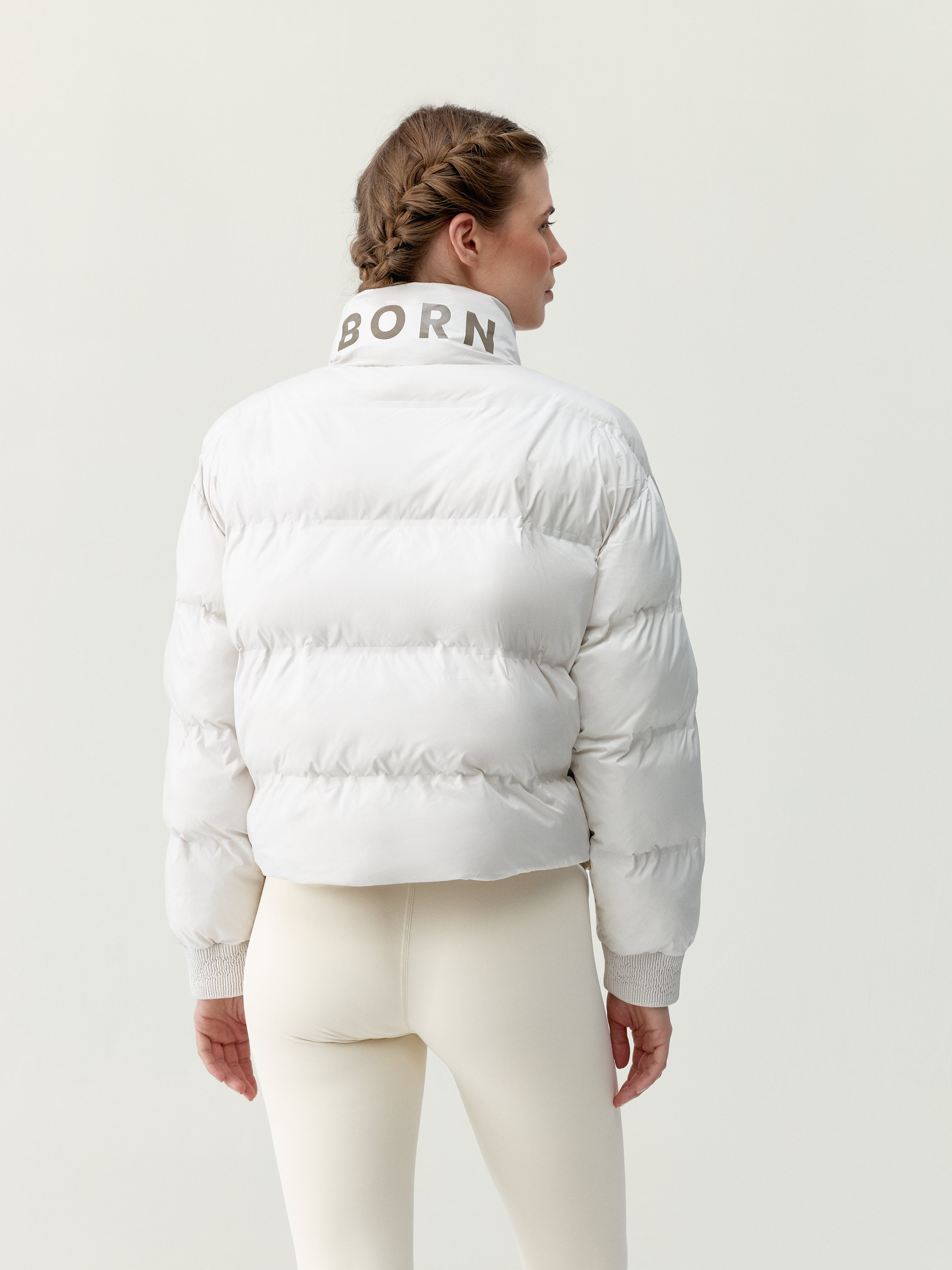 Women's sports jacket lynx zip closure BORN Beige