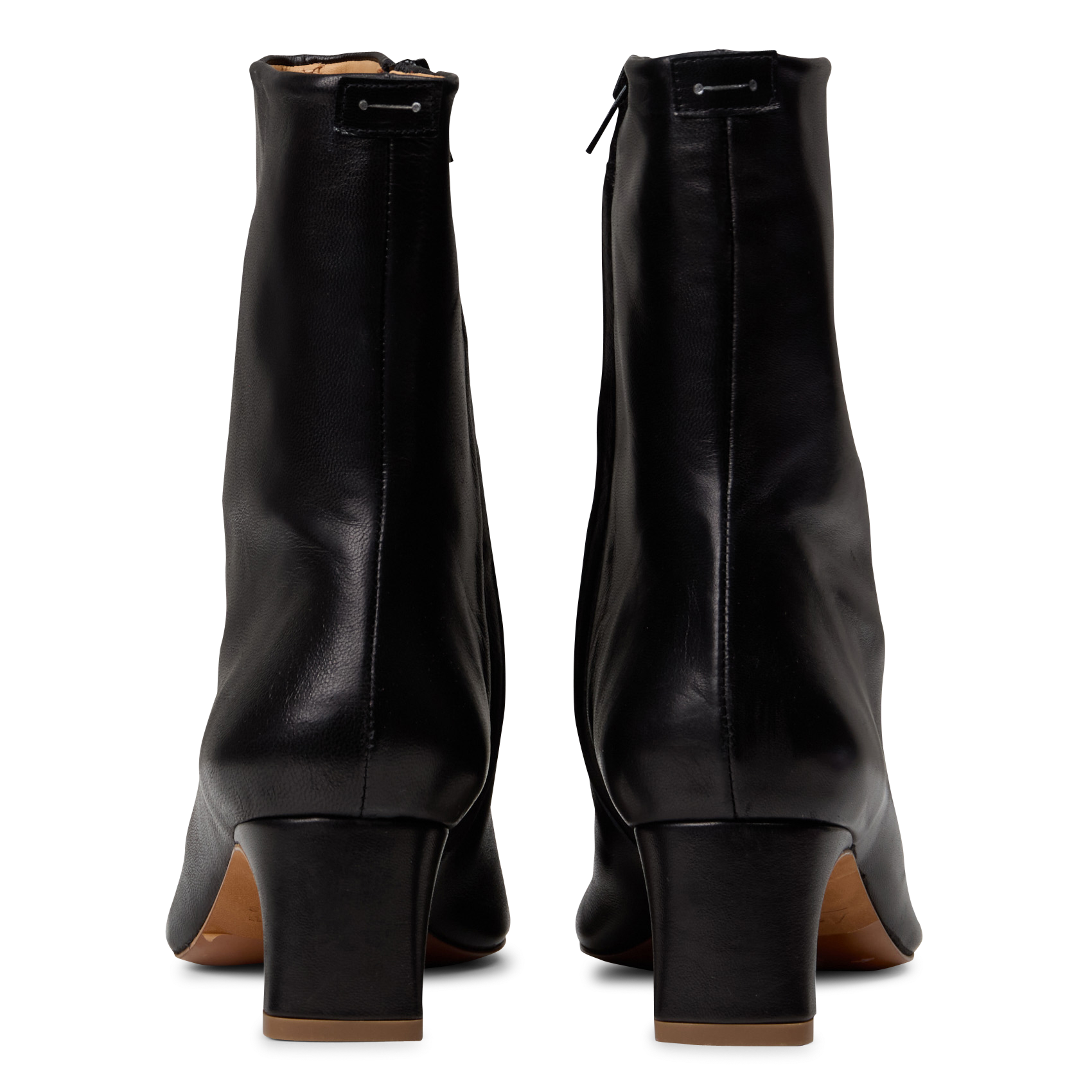 Unifarbene Stiefeletten aus Leder ANTHOLOGY PARIS Schwarz