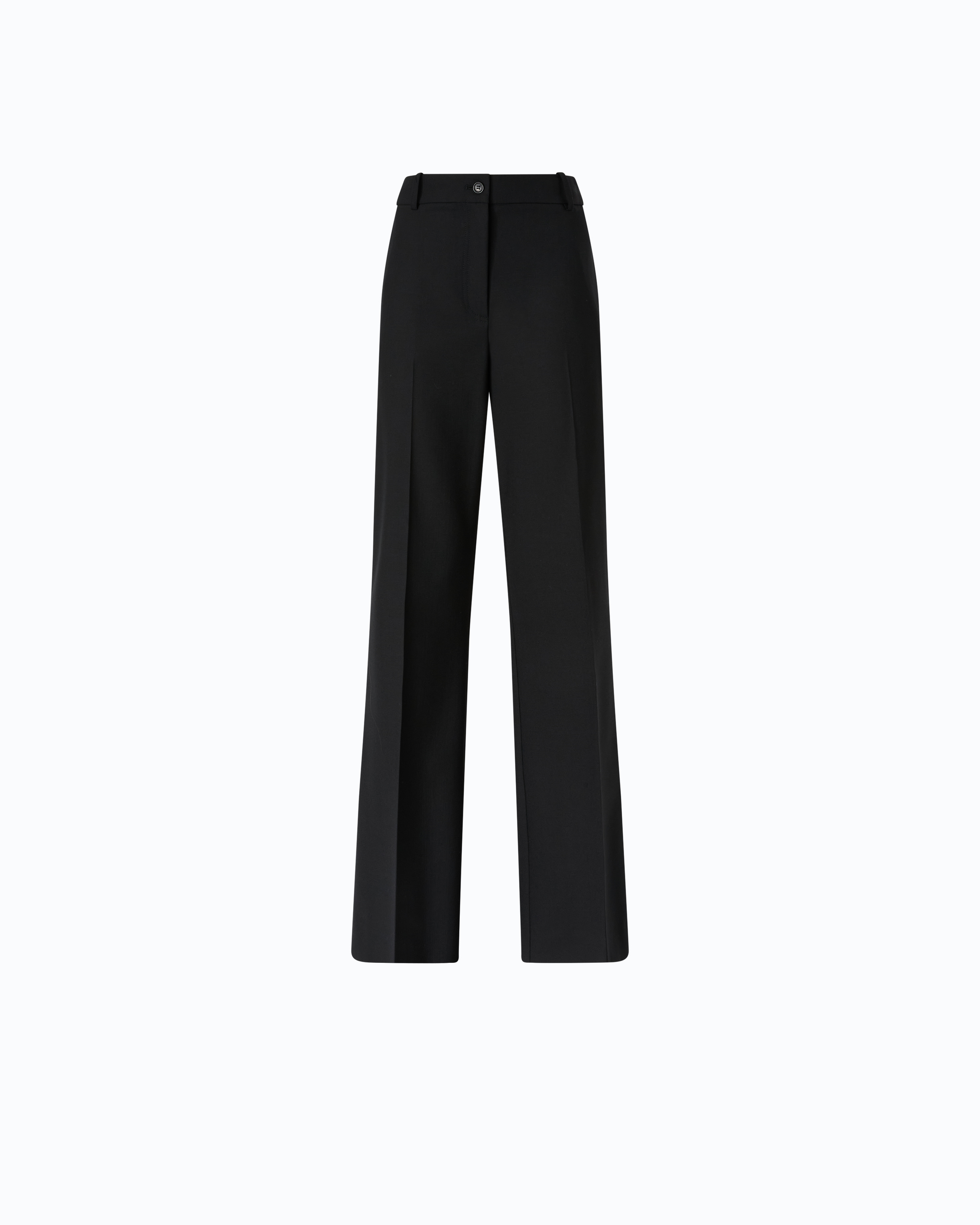 Wool crêpe tailored trousers PINKO Black