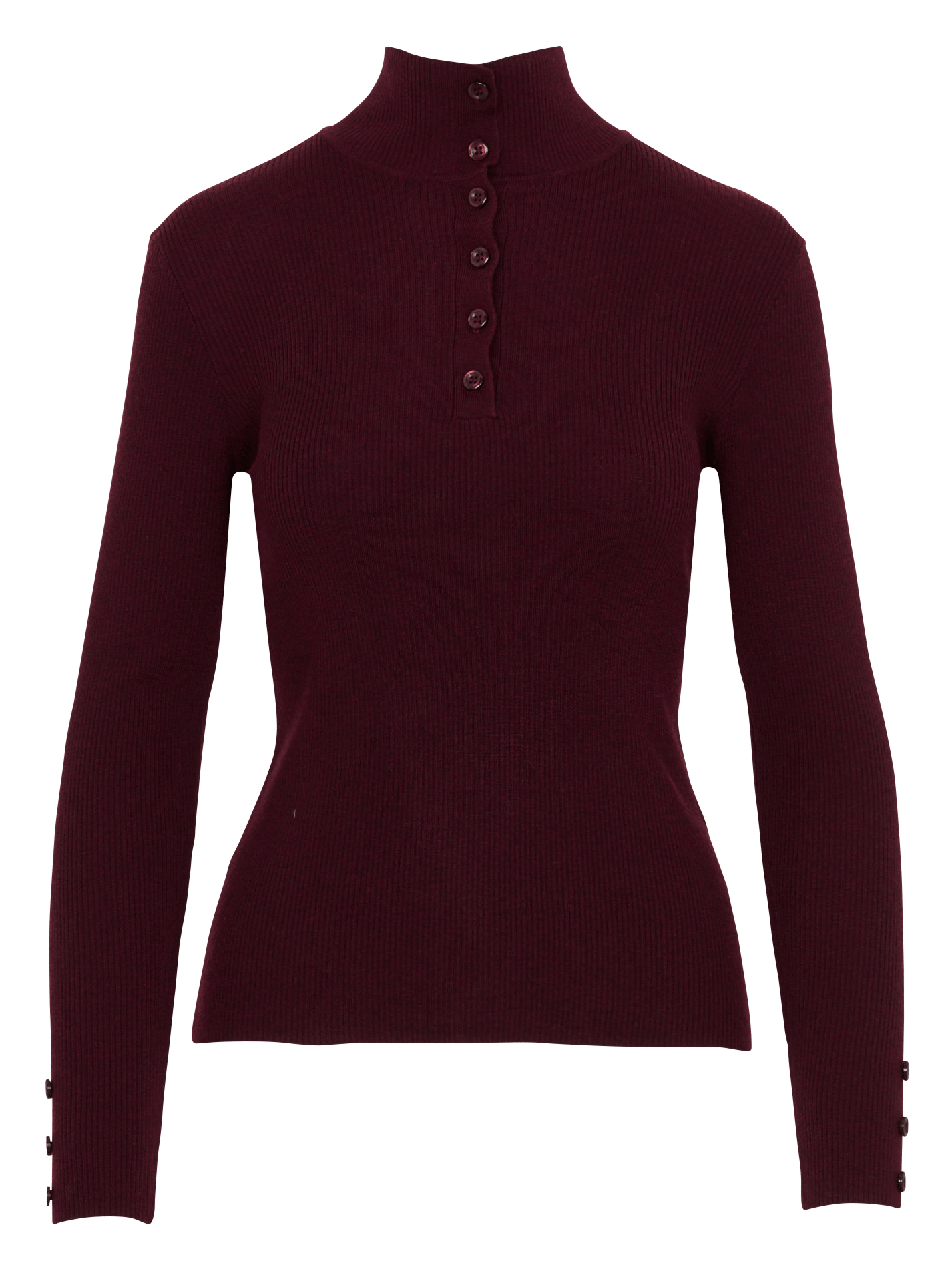 Pull cintré col montant boutonné MAISON 123
