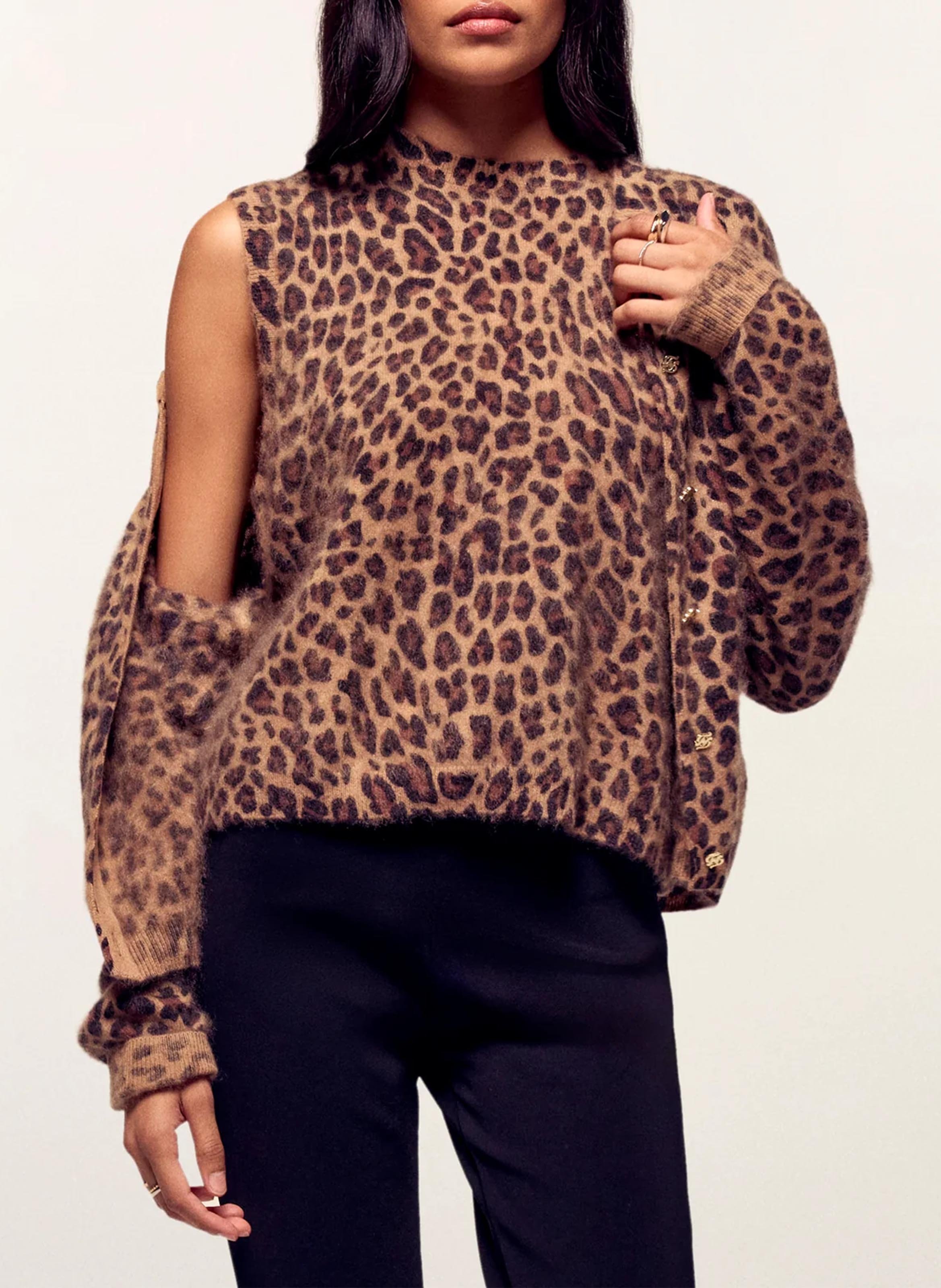 Gilet droit en cachemire FROM FUTURE Beige