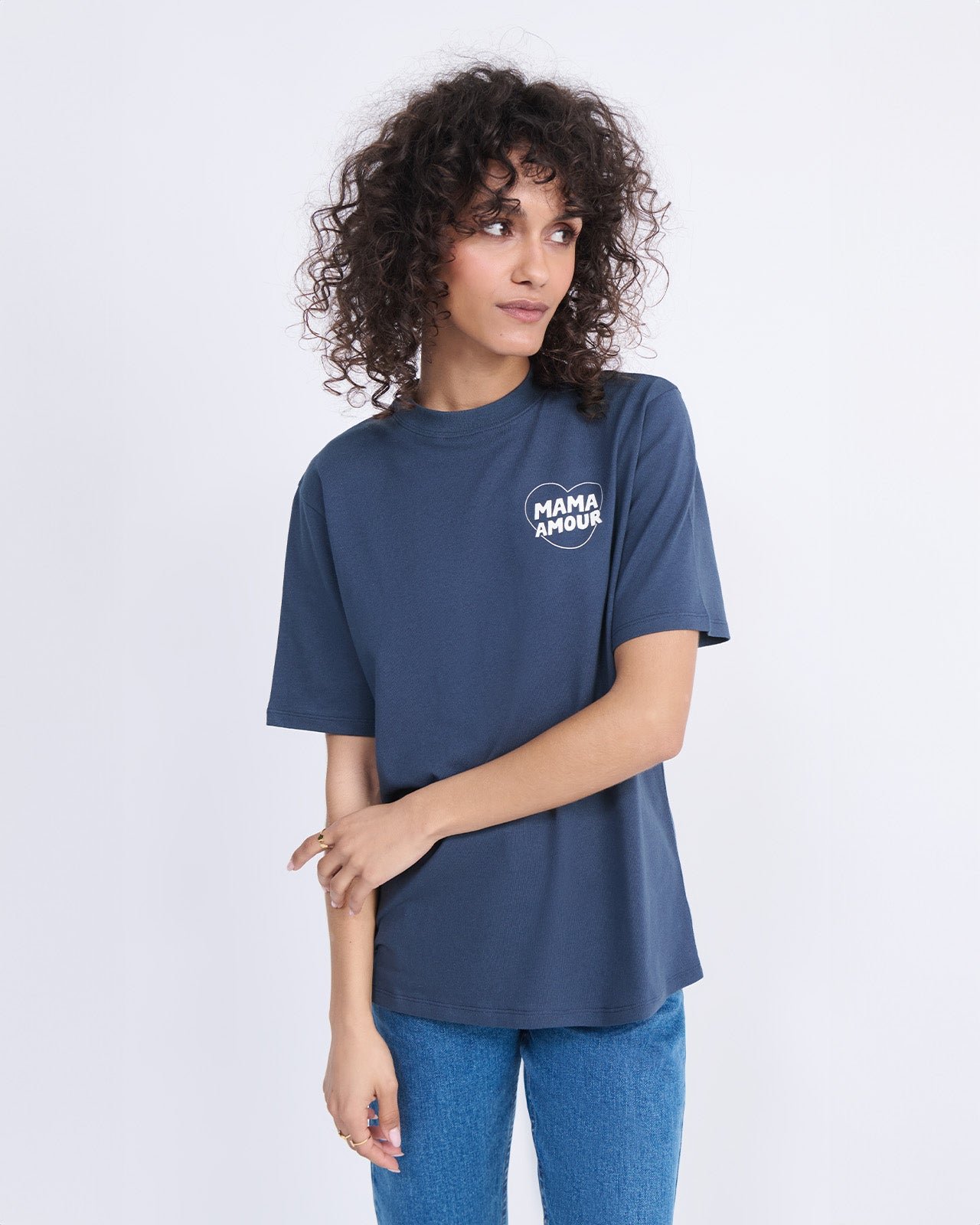 Mama Amour organic cotton T-shirt EMOI EMOI Blue