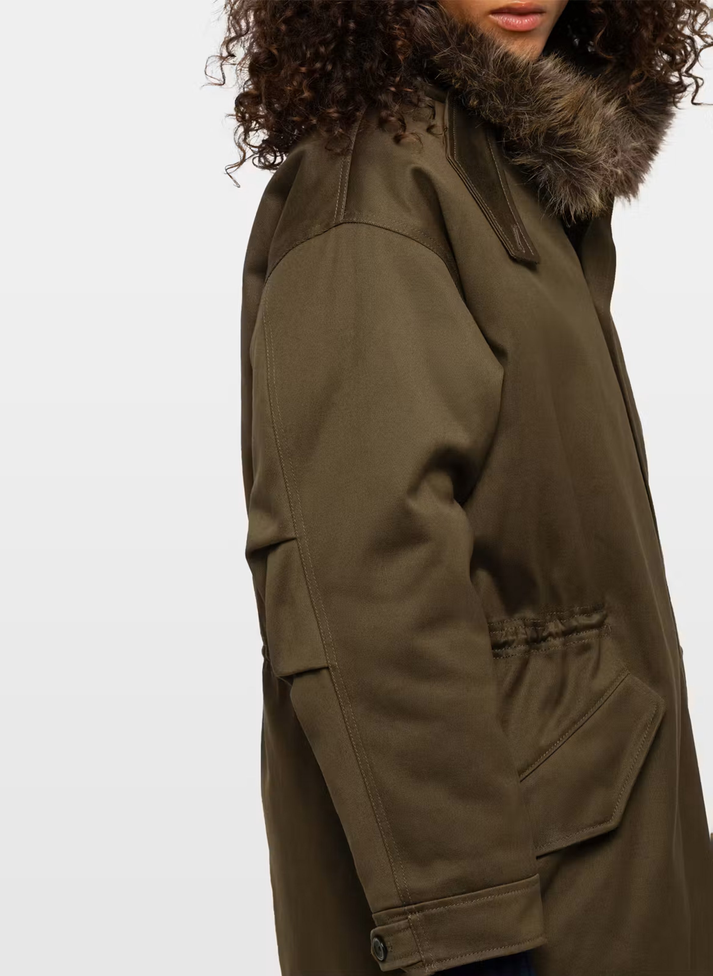 Effen mantel met opstaande kraag en knopen ZADIG&VOLTAIRE Groen