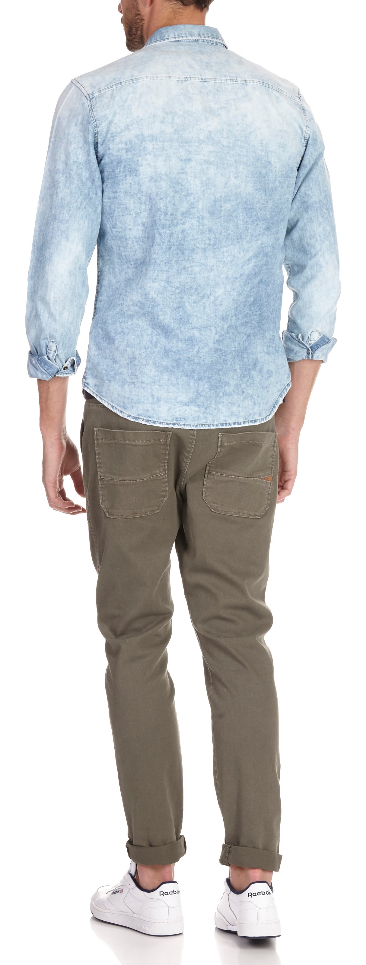 V-neck cotton T-shirt IKKS Blue