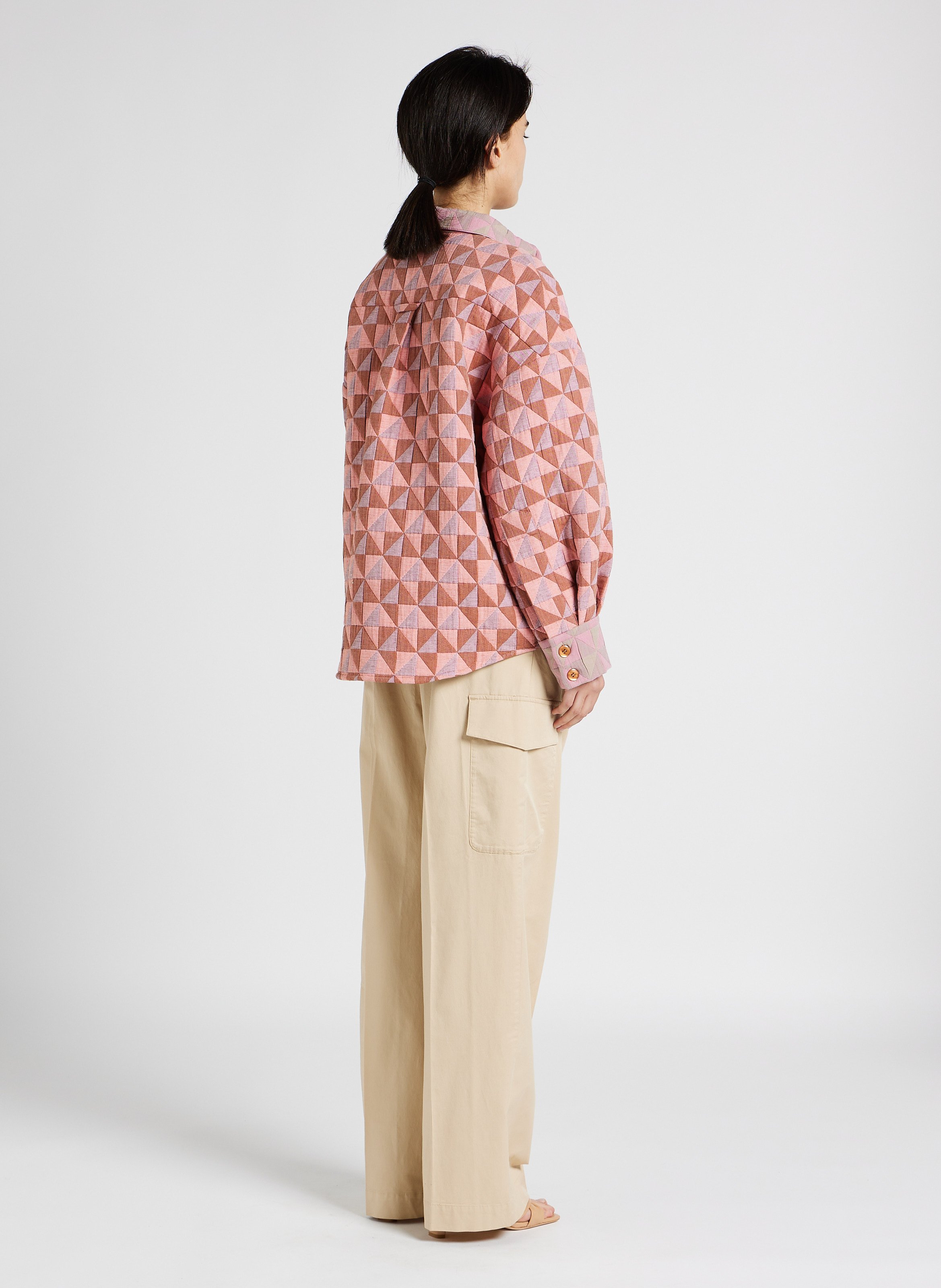 Sandales à talon en cuir MI/MAI Beige