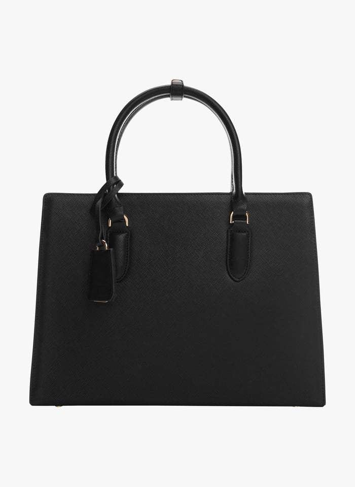 Sac a sales main noir rigide
