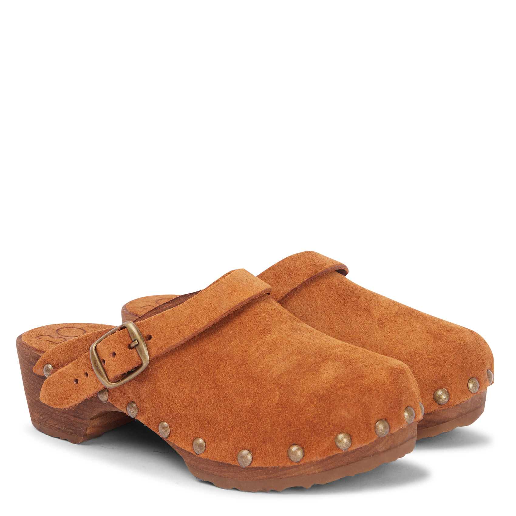 Sabots en cuir velours BOSABO Marron