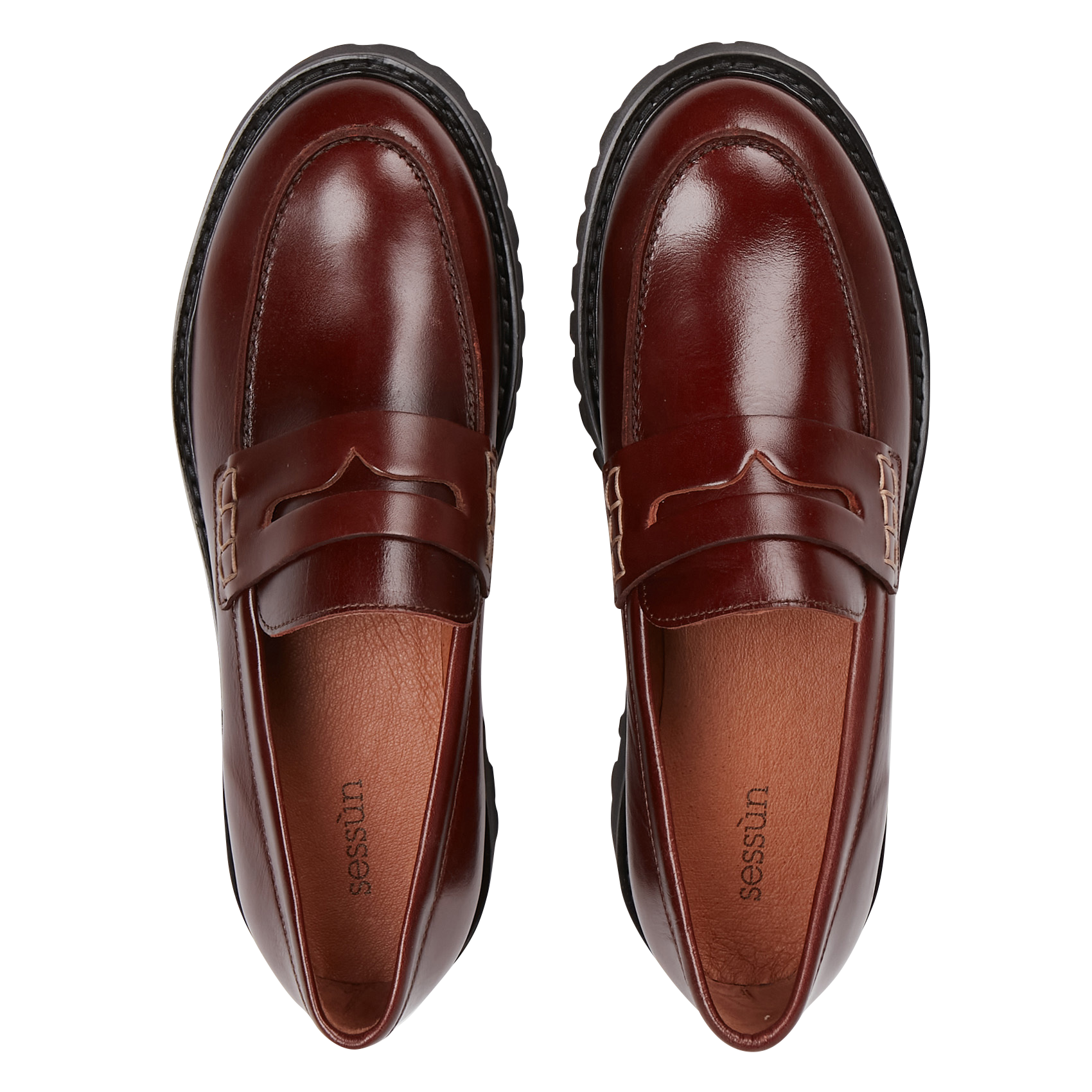 Leather loafers SESSUN Brown