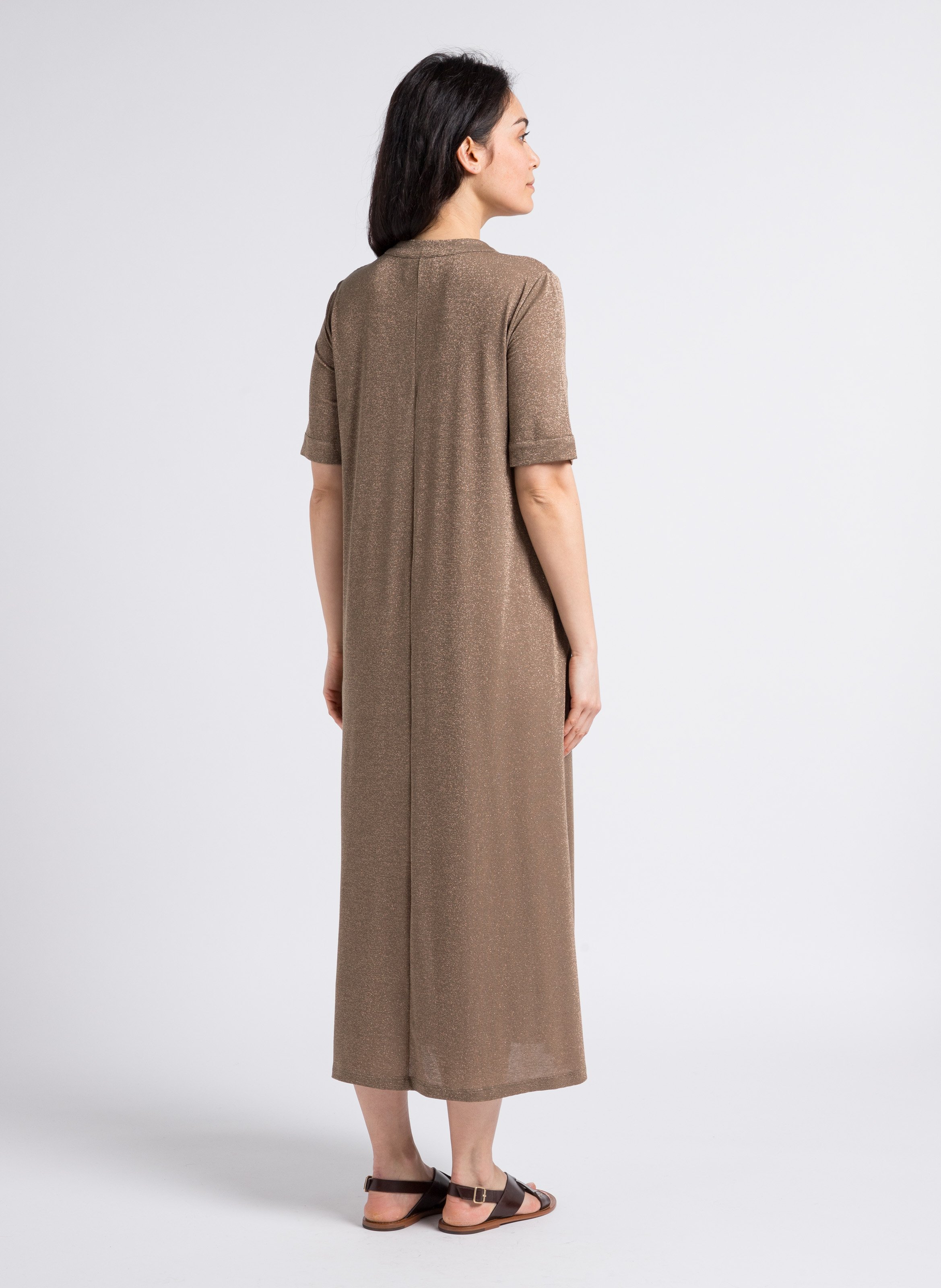 Flache Ledersandalen RIVECOUR Braun