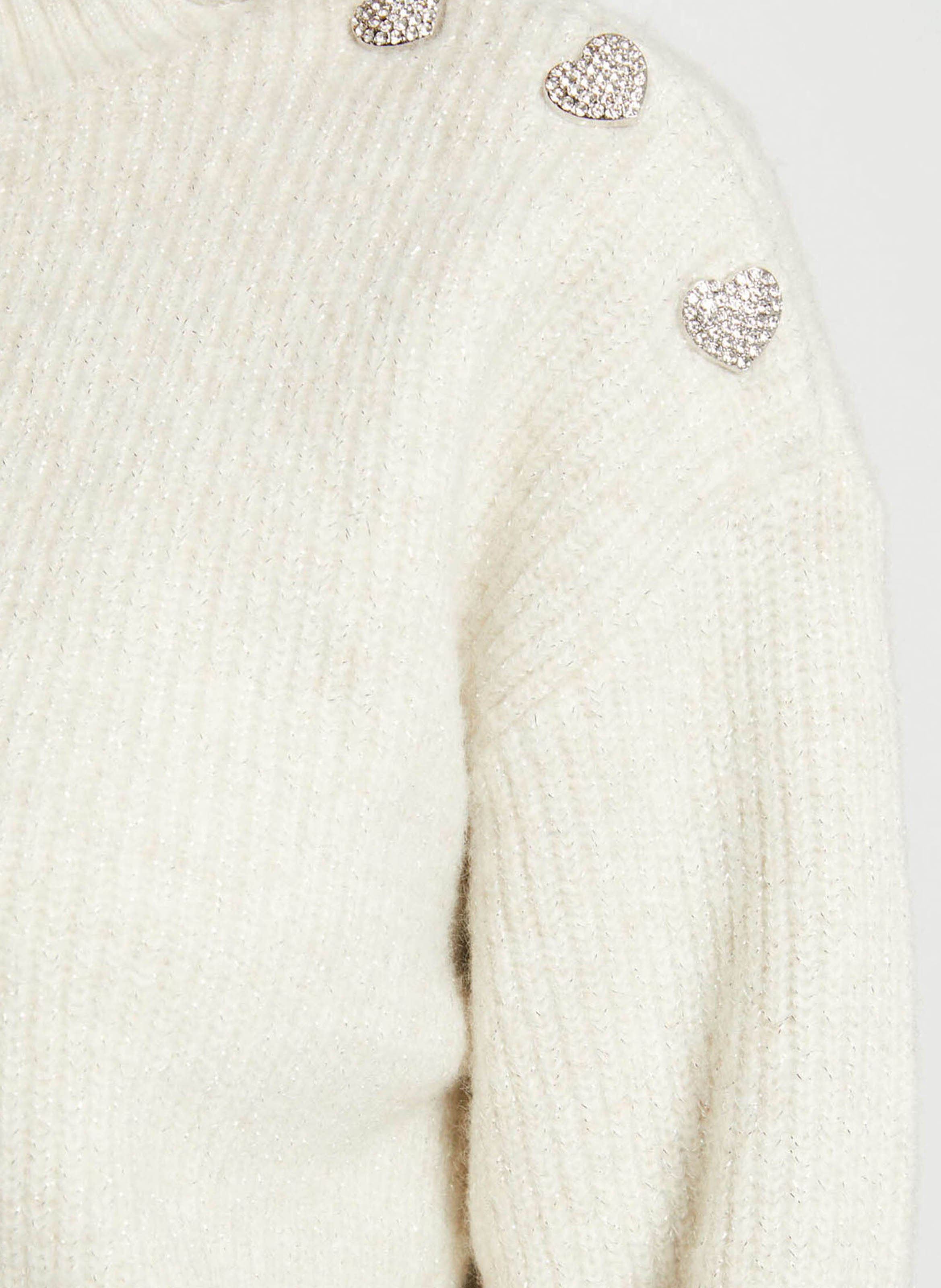 Straight-cut high-neck sweater MORGAN Beige