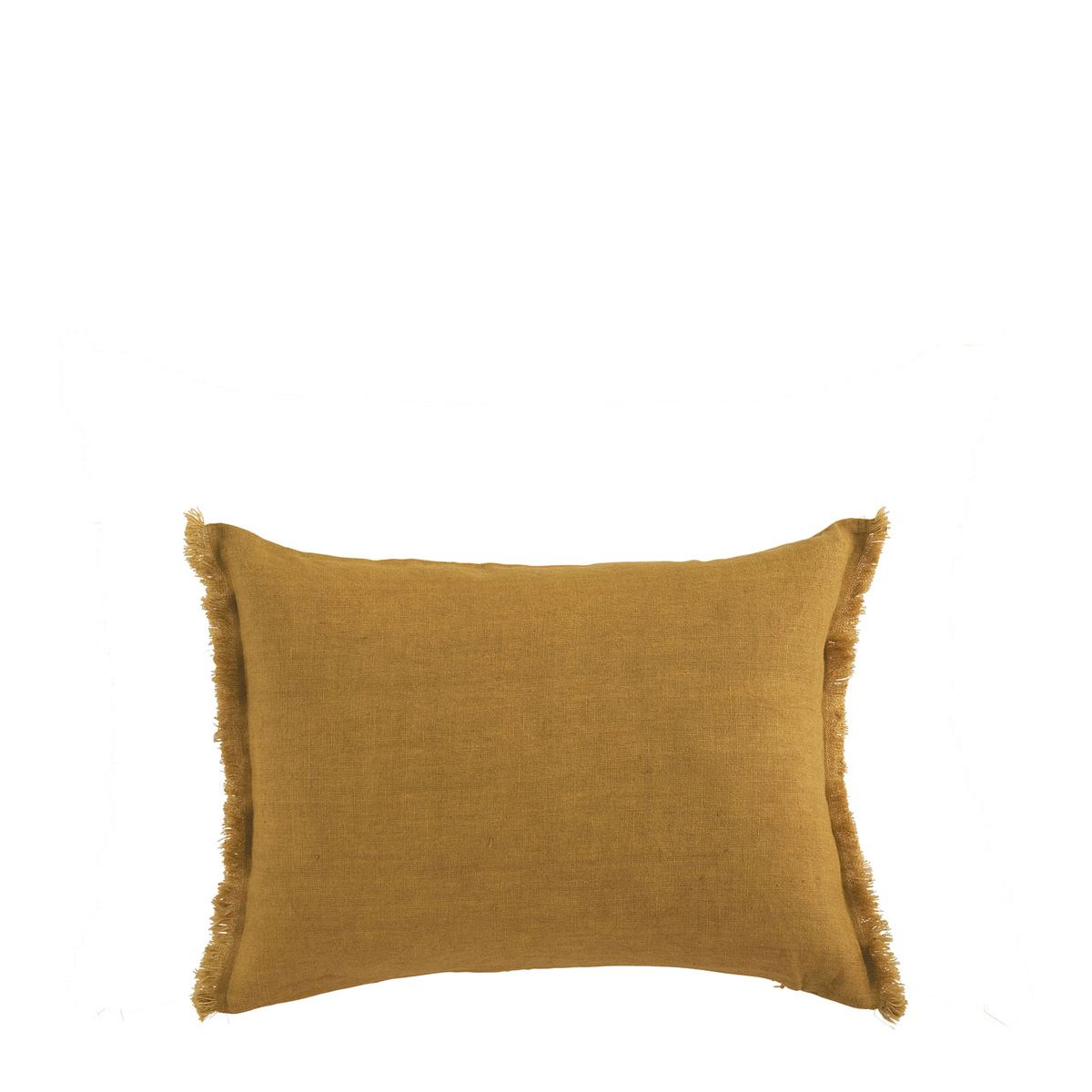 Chloé washed linen cushion cover - Celadon - 50 x 50 cm BLANC D'IVOIRE Yellow