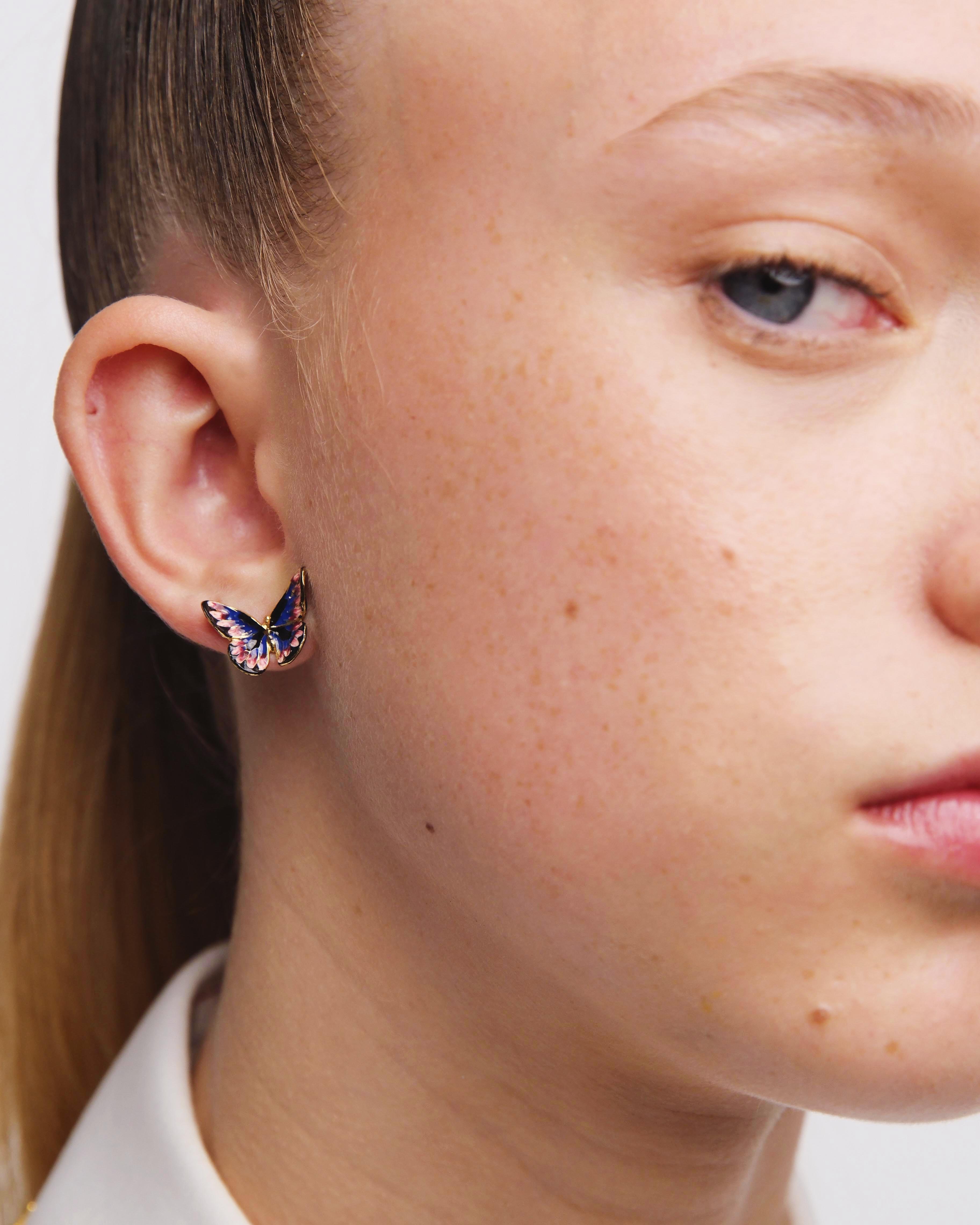 Boucles d'oreilles papillon du japon LES NEREIDES Multicolore