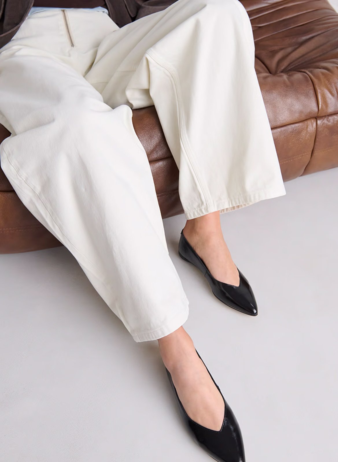 Ballerines en cuir JONAK Noir