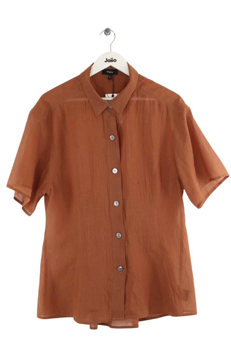 Cotton shirt THEORY - Seconde Main Brown