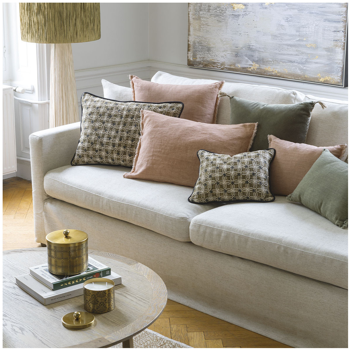 Cushion cover BLANC D'IVOIRE Khaki