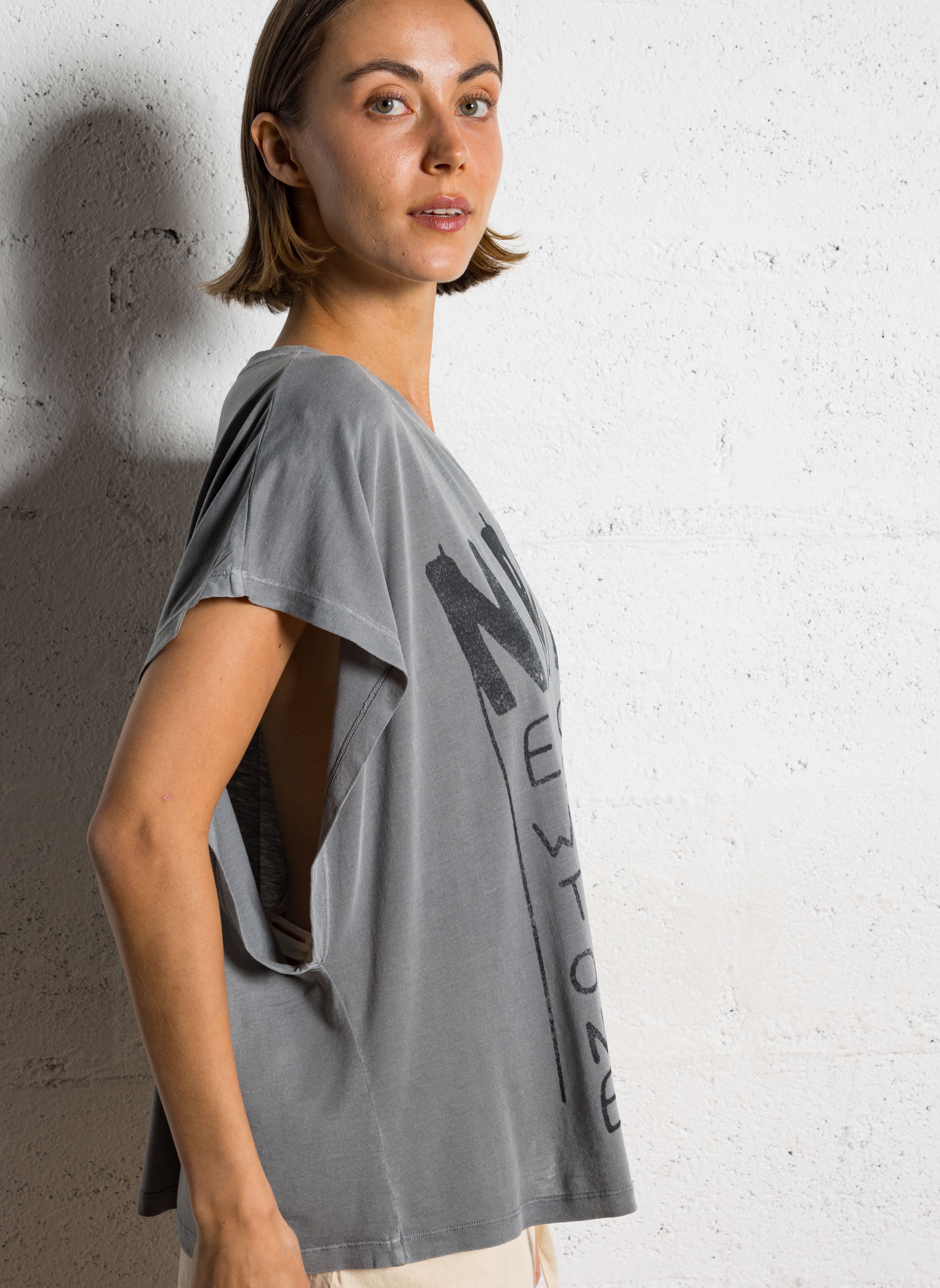 Cotton T-shirt NEWTONE Grey