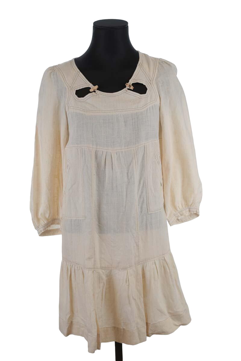 Silk dress ISABEL MARANT - Seconde Main Beige